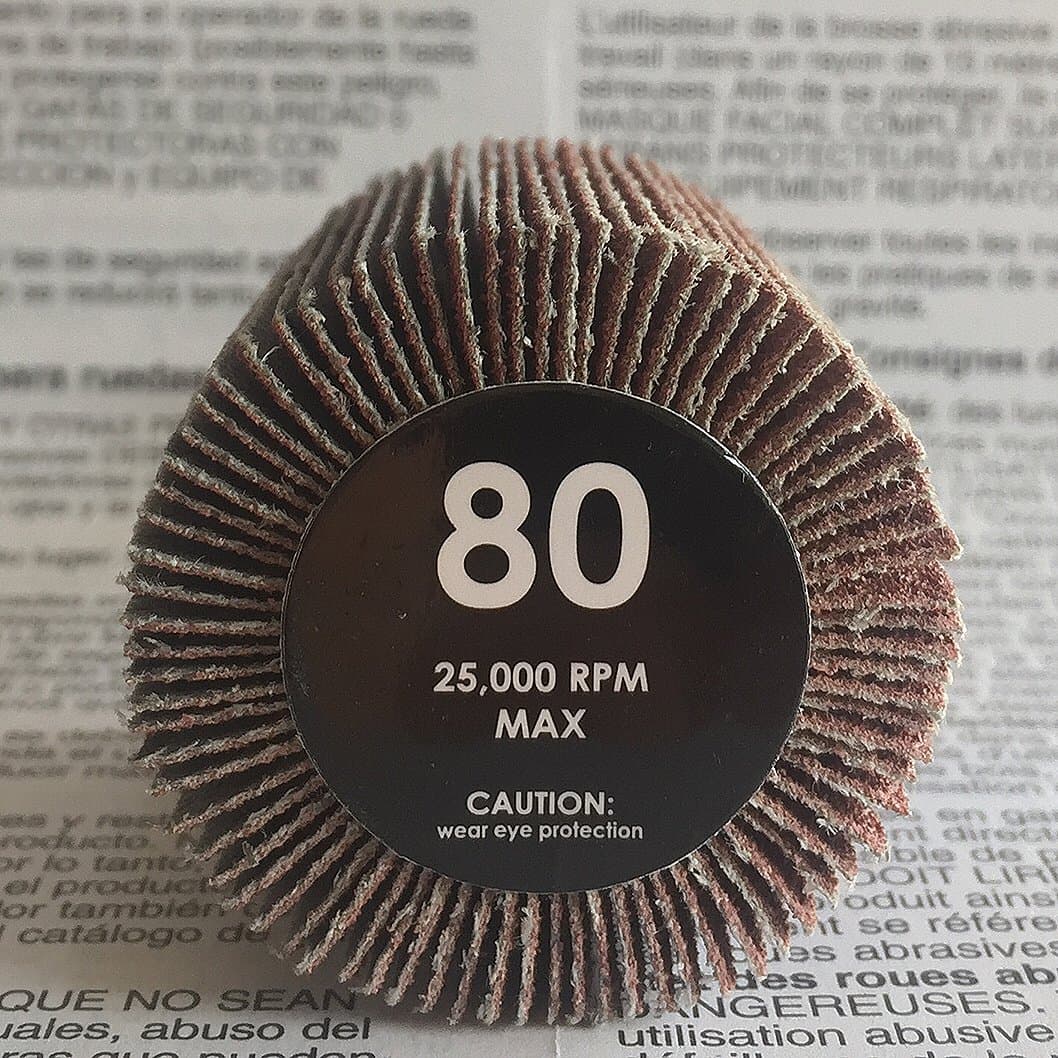 CCBO Deburring Flap Wheel 1-5/8” by 1-5/8” with 1/4” Shank - 80 Grits 9 Pack Z404080