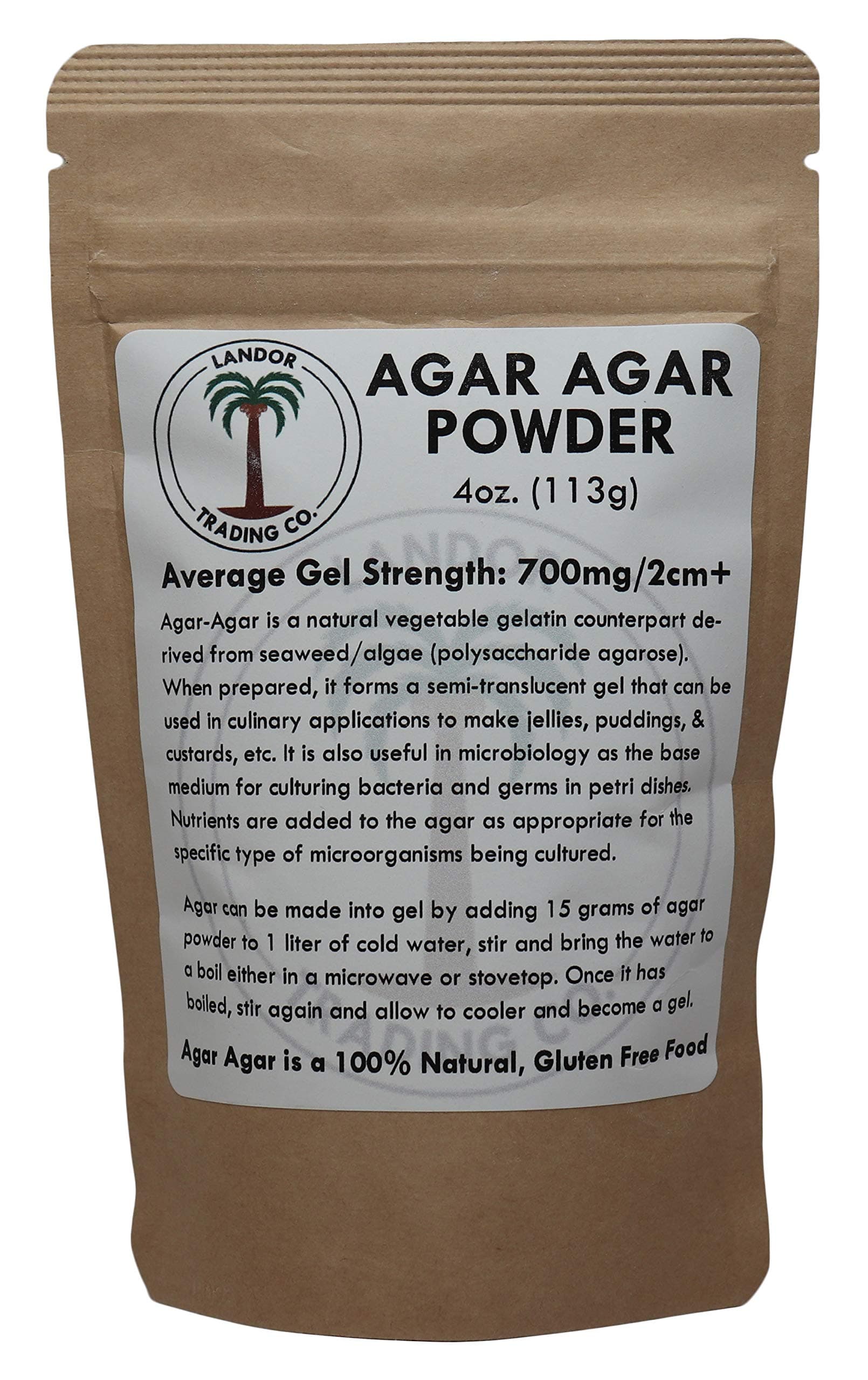Agar Agar Powder 4 Ounces - Average Gel Strength