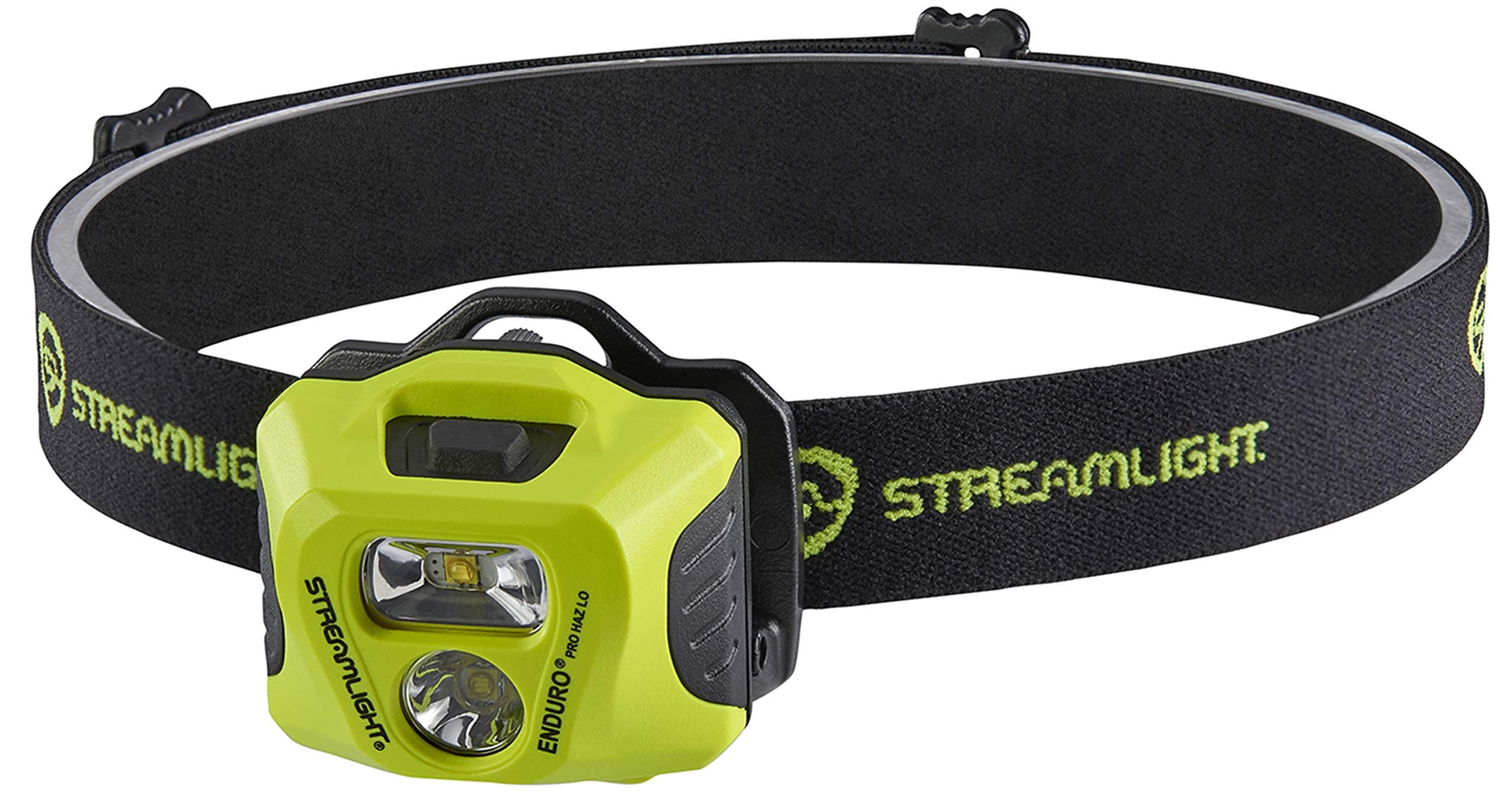 Streamlight 61424 Enduro Pro Haz-Lo 160-Lumen Multi Function Headlamp includes 3 AAA Alkaline Batteries, Rubber Hard Hat Strap, Elastic Head Strap, 3M Dual Lock, Yellow