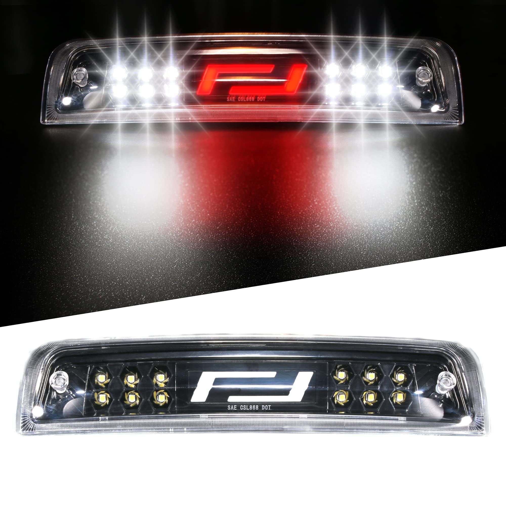 KRSCT Smoke High Mount 3rd Third Brake Light Rear Trailer Cargo Lamp for 2009-2018 Dodge Ram 1500/2010-2018 Dodge Ram 2500 3500-Waterproof-Third Cargo Stop Light