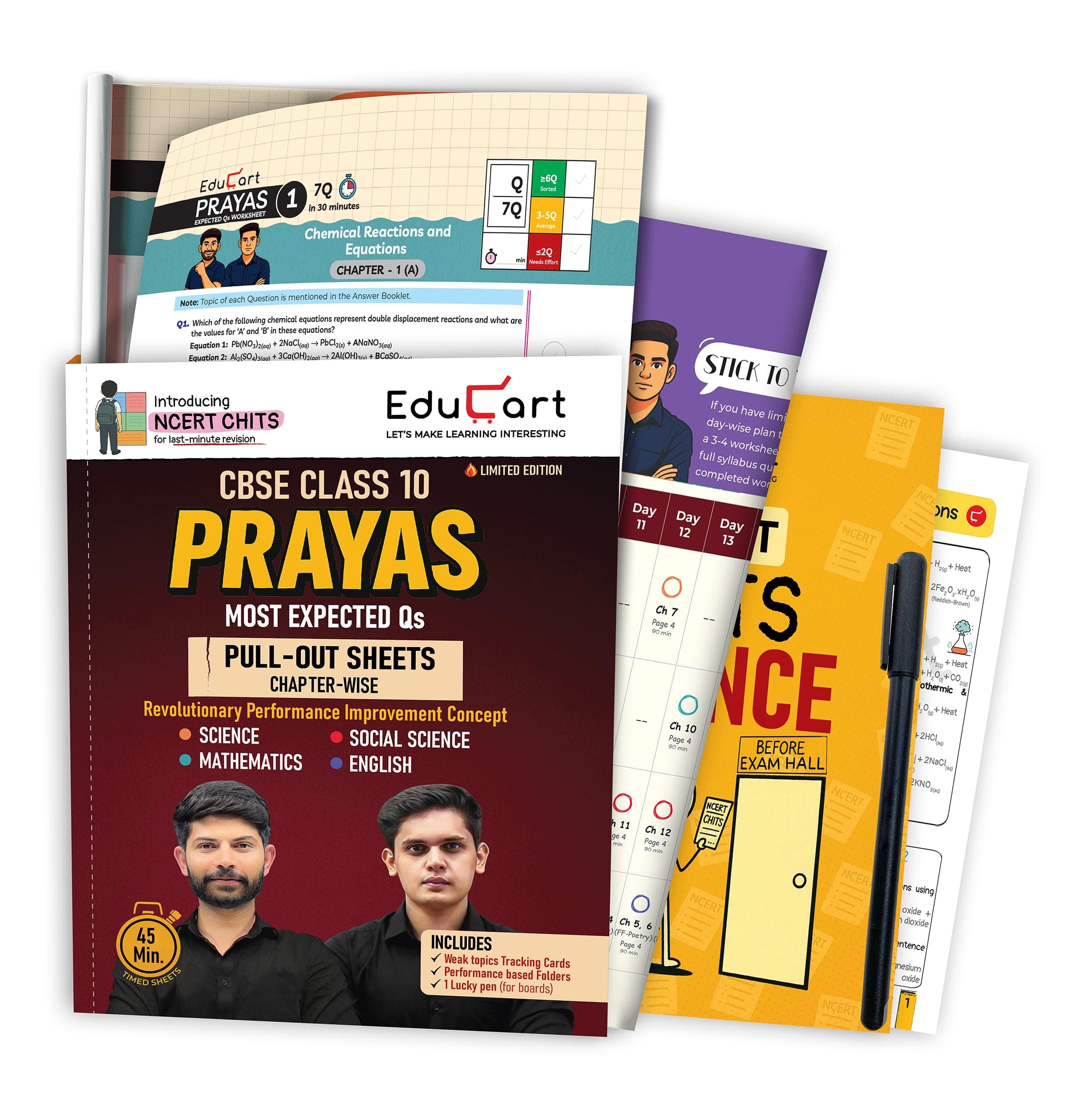 Educart PRAYAS CBSE Class 10 (Introducing revolutionary marks increment concept - NCERT CHITS) 2026-27 Exam