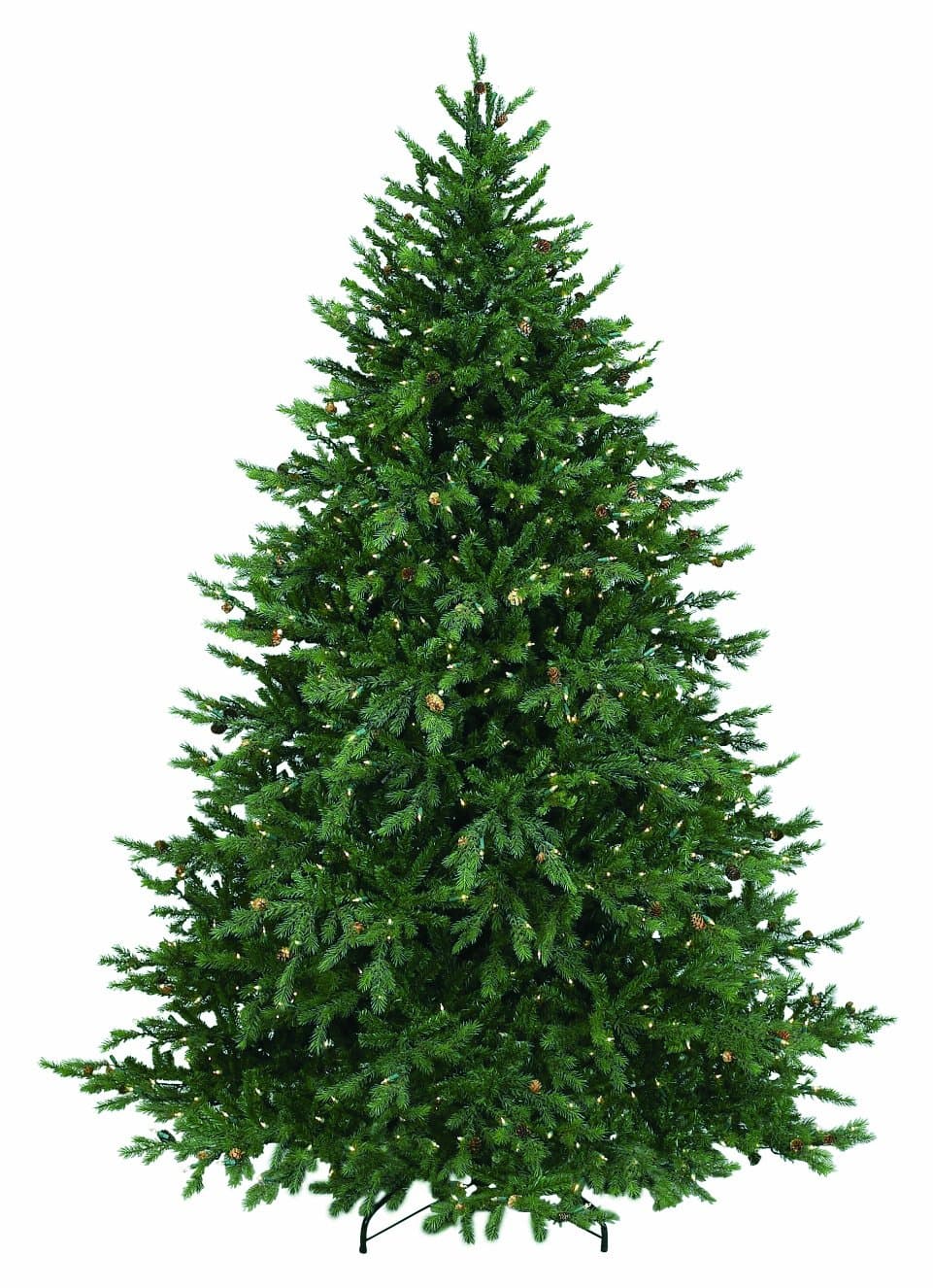 Bethlehem Lighting GKI PE/PVC Pre-Lit Christmas Tree with 1,250 Clear Mini Lights, 9', Hunter Fir