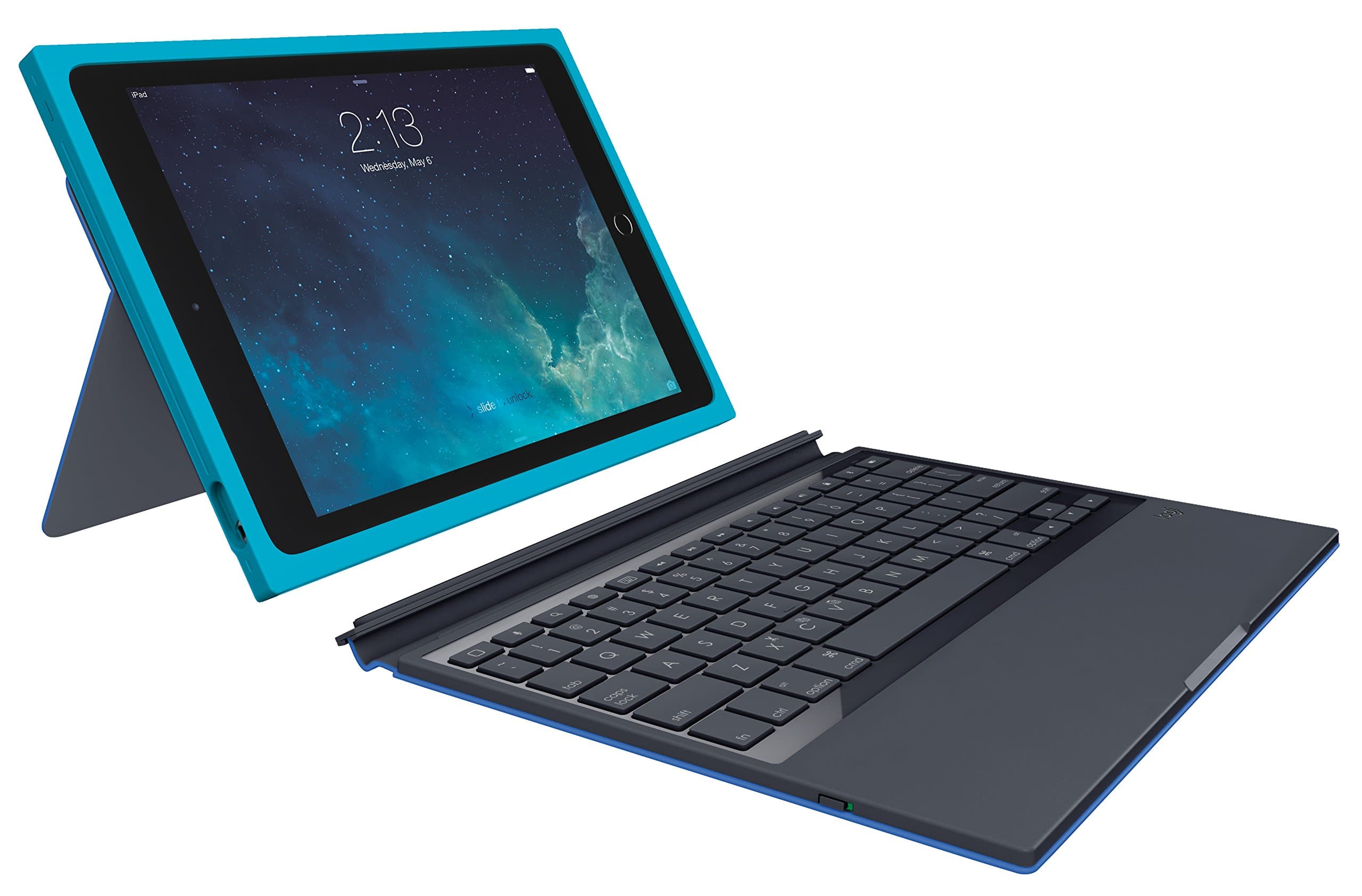 Logitech BLOK Protective Keyboard Case for iPad Air 2, Teal/Blue