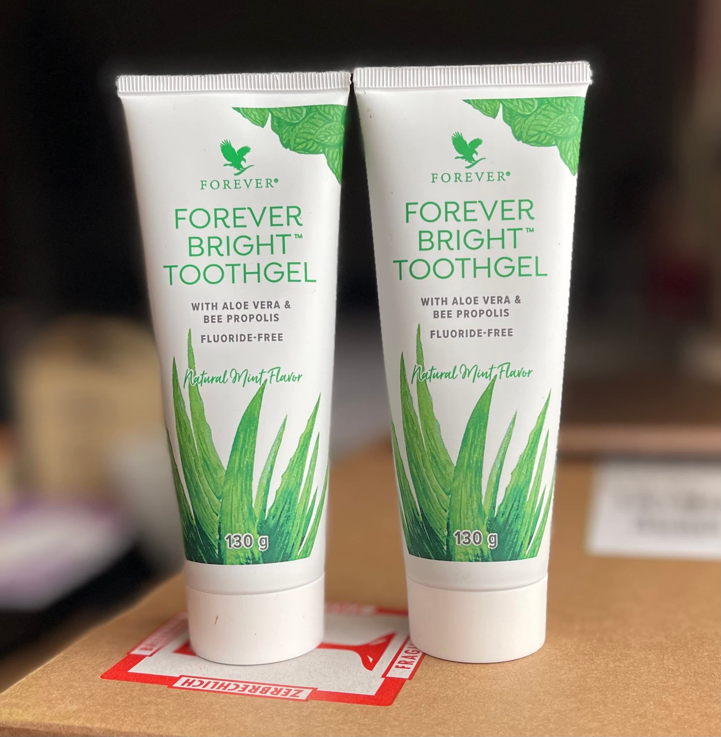 2 x Forever Bright Tooth Gel - Contains Bee Propolis - Protects Teeth & Gums - Fights Plaque, Made for Children & Adults, Non Fluoride Formula, No Animal by Products Suitable for Vegetarians.