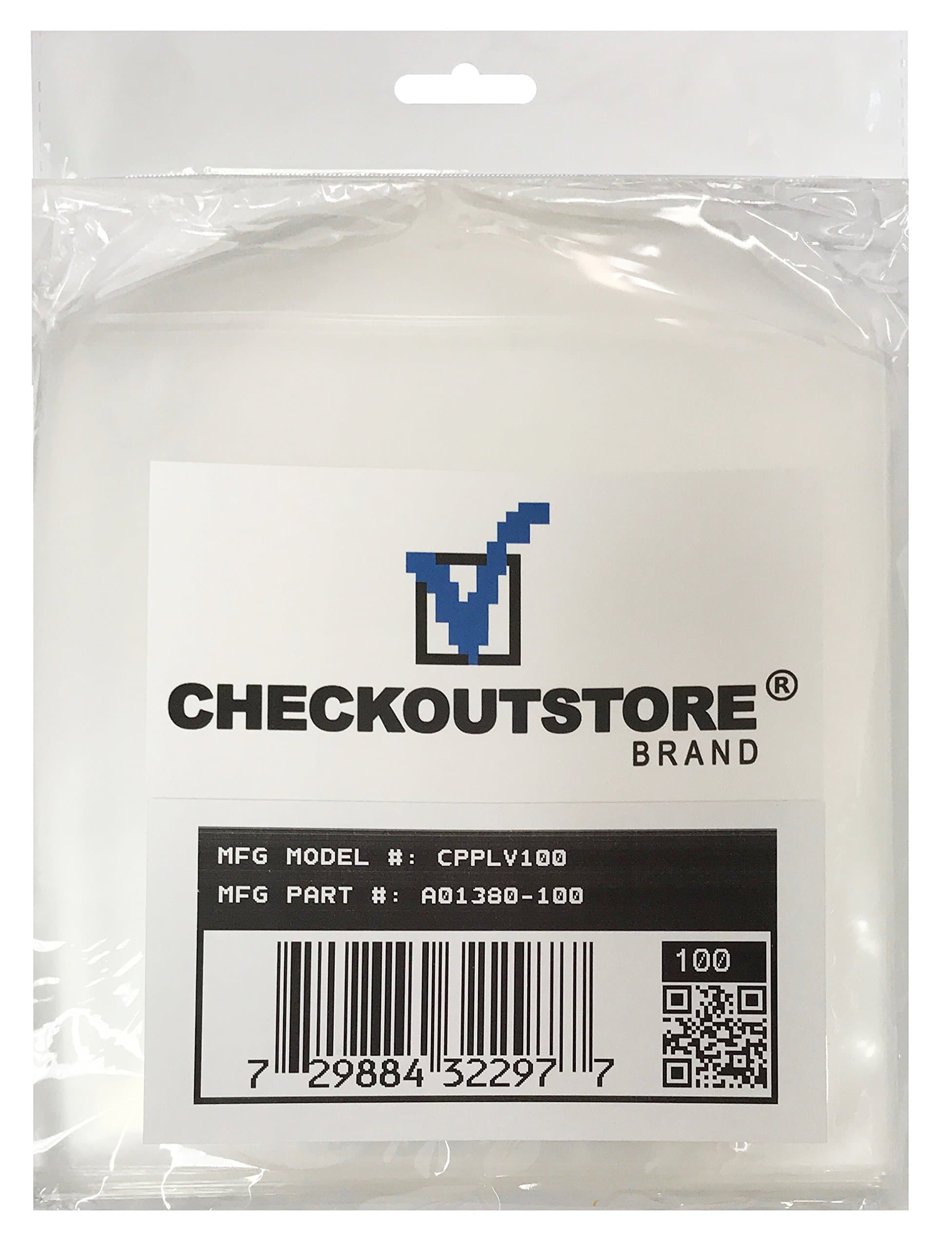 CheckOutStore 100 Clear Storage Pockets (5 x 5 1/8)