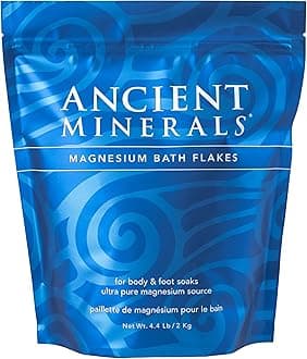 Ancient Minerals Magnesium Bath Flakes of Pure Genuine Zechstein Chloride - Resealable Magnesium Supplement Bag That Will Outperform Leading Epsom Salts (4.4 lb)