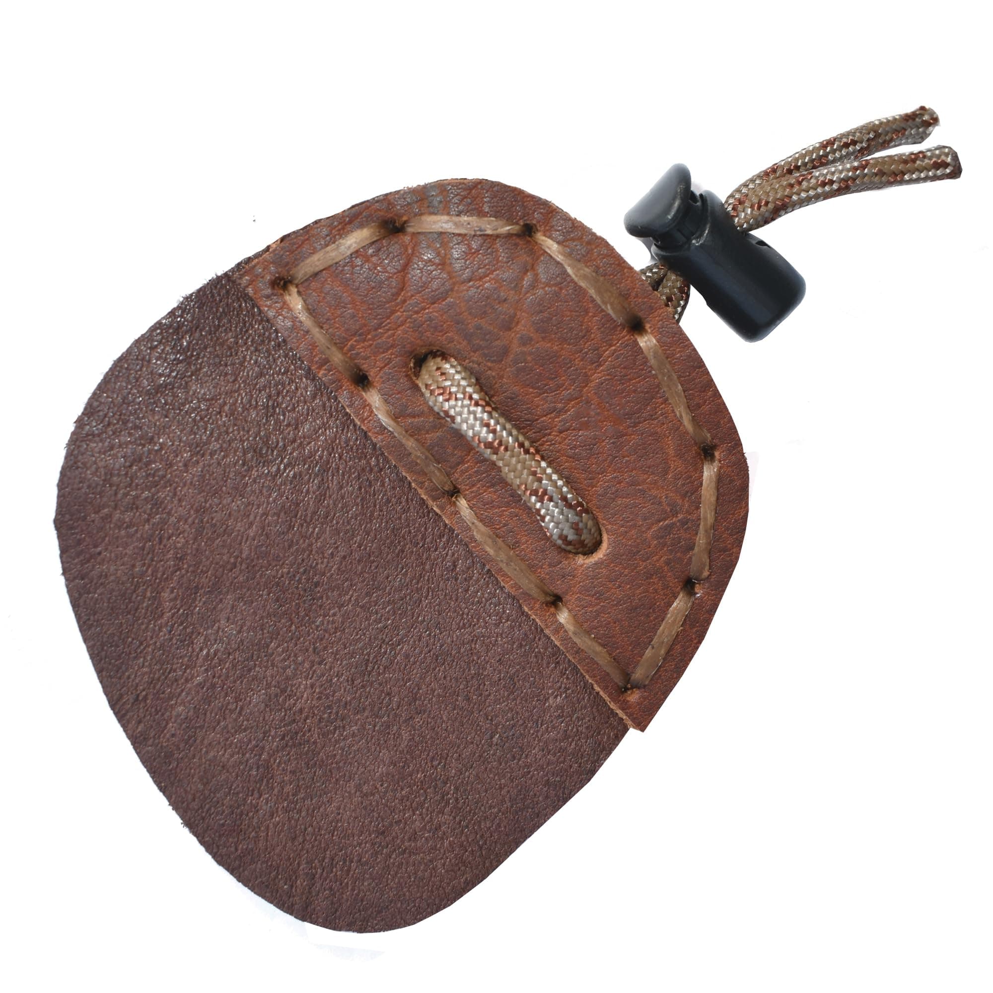 Traditional Archery Moose Leather Finger Tab for Archery (3 Under Brown) | Traditional Archery Finger Guards | Handmade Archery Tabs for Hunting & Target Practice