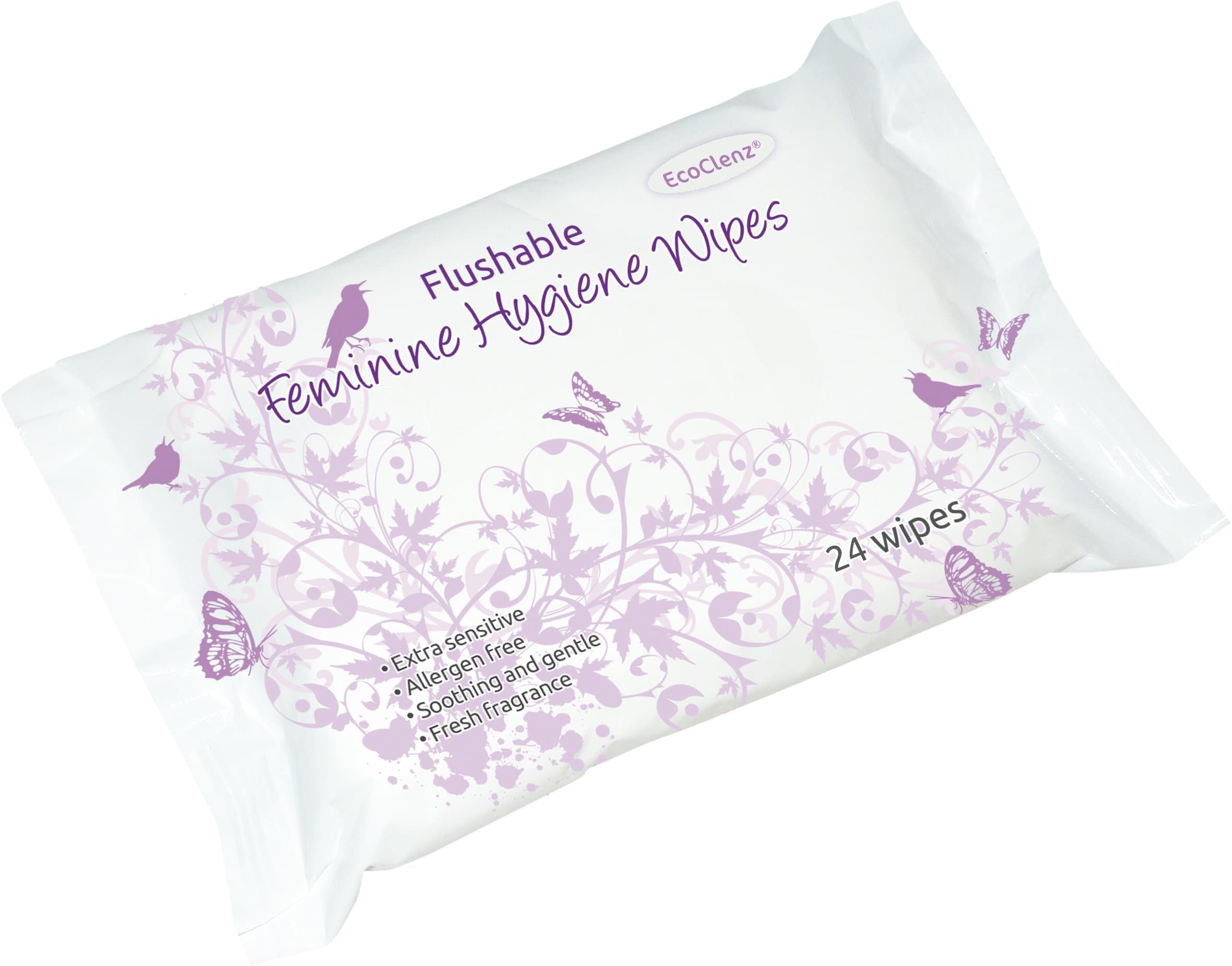 Feminine Hygiene Wipes Flushable 5 Packs