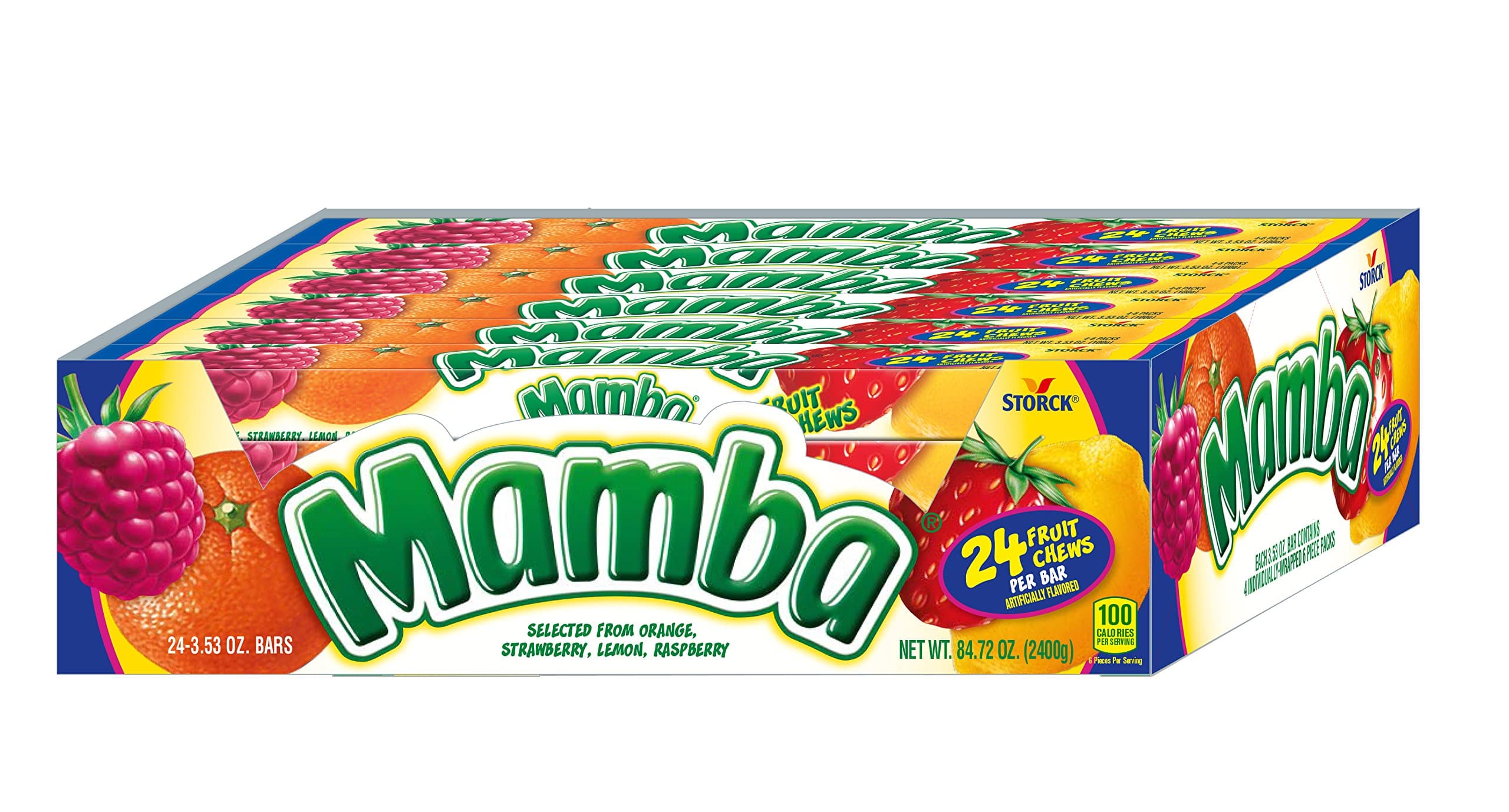 Storck Mamba Brick Stick Pack Fruit Chews, 3.53 oz