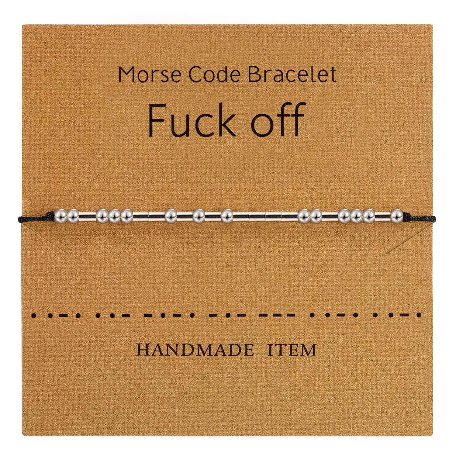 Morse Code Bracelet Beads on Silk Cord Bracelet Silver Secret Code Bracelet Gift Jewelry (For Friends)