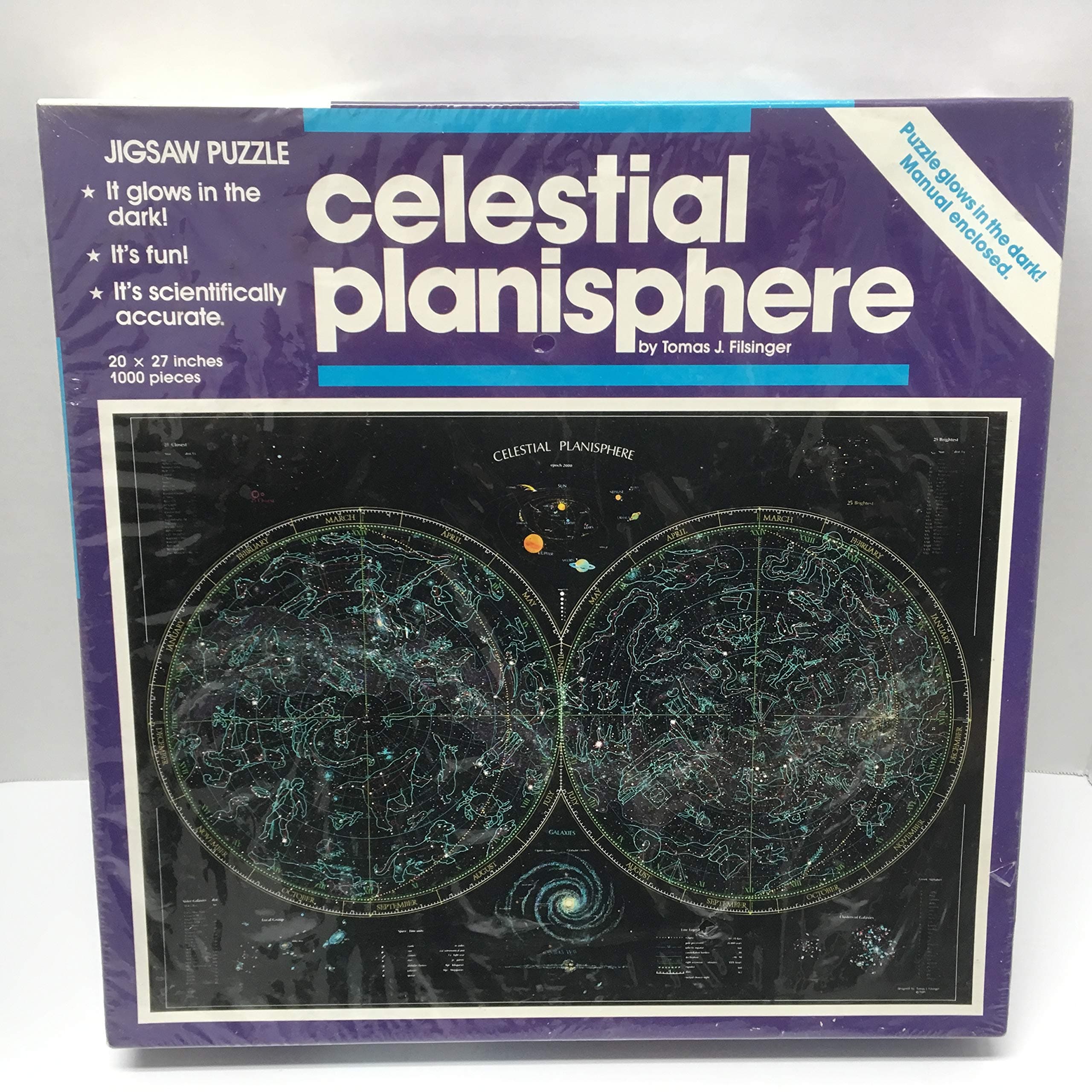 Celestial Planisphere; 1000 pc Glow In the Dark Jigsaw Puzzle