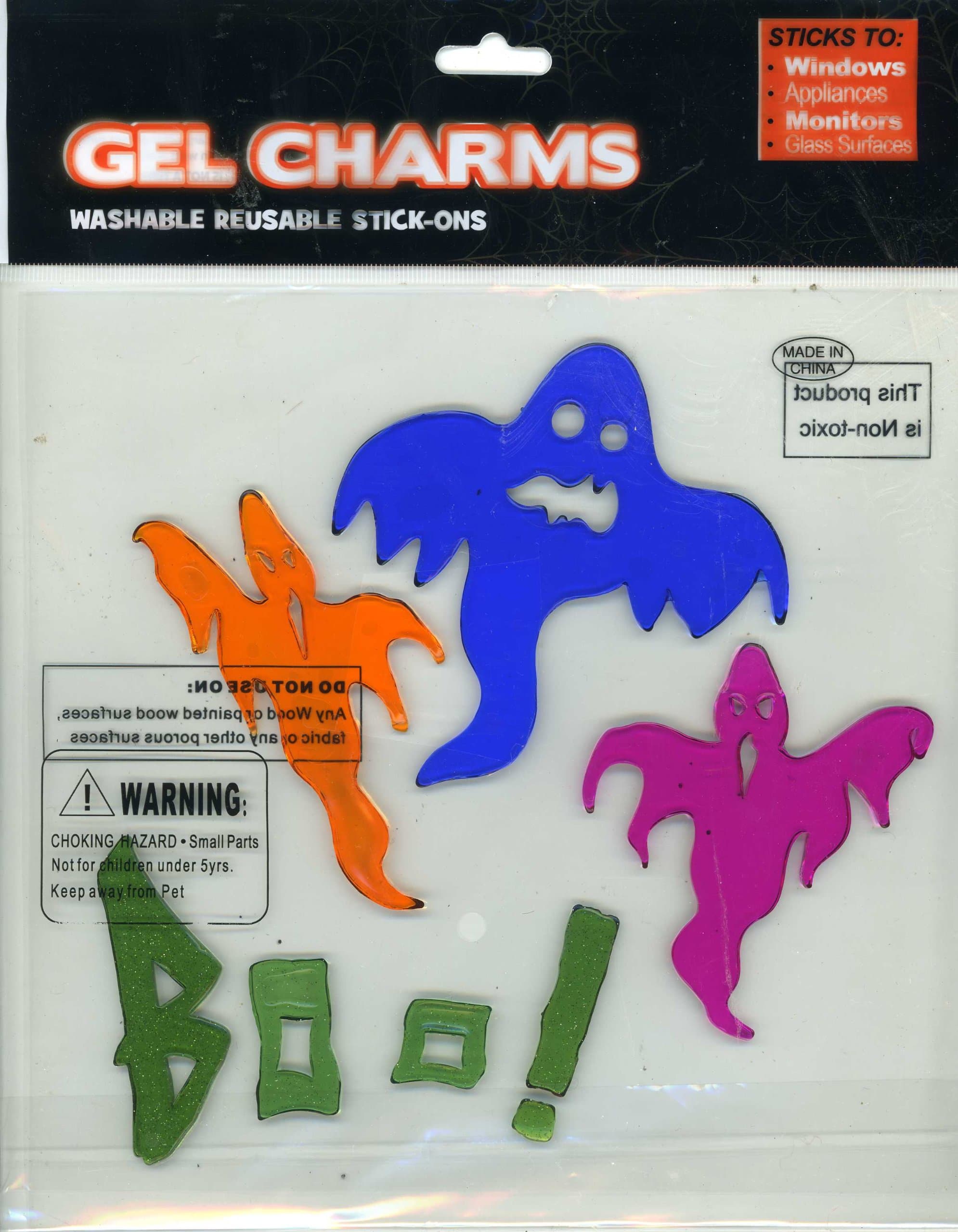 Boo! Ghosts Halloween Gel Window Clings