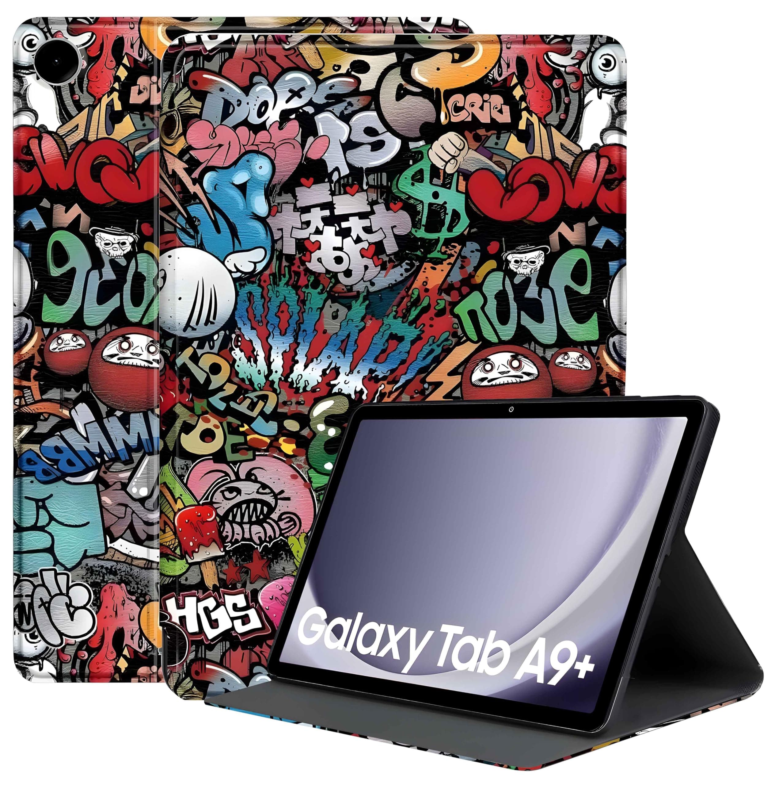 ProElite Book Cover Case for Galaxy Tab A9 Plus 11 inch Cover, Smart flip case Book Cover for Samsung Galaxy Tab A9+ 11 inch, Hippy