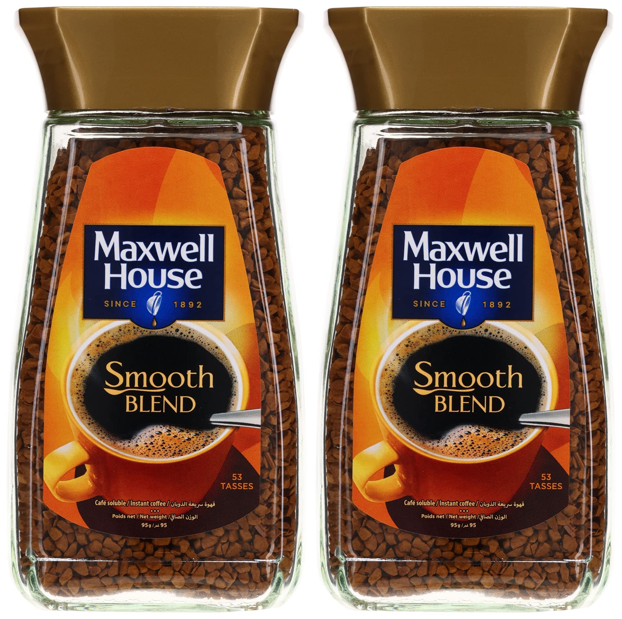 Maxwell House - Instant Coffee - Smooth Blend - Pure Instant - 95g (Pack of 2)