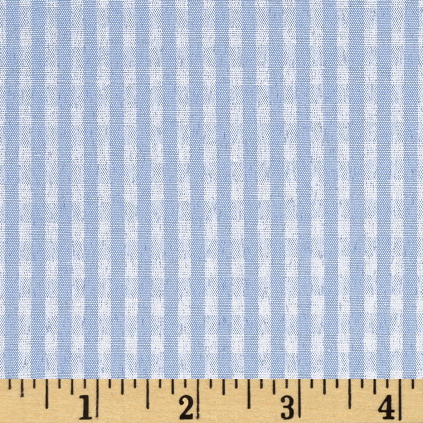 60'' Cotton Blend Woven 1/8'' Gingham Blue Fabric