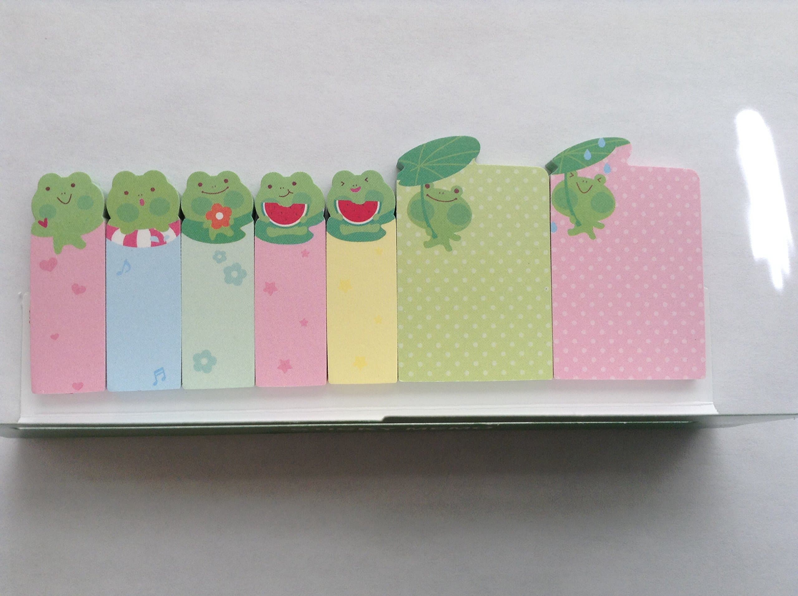 Sticky Memo Cute Frog Sticker Bookmark Marker Index Tab Note 210 Pages