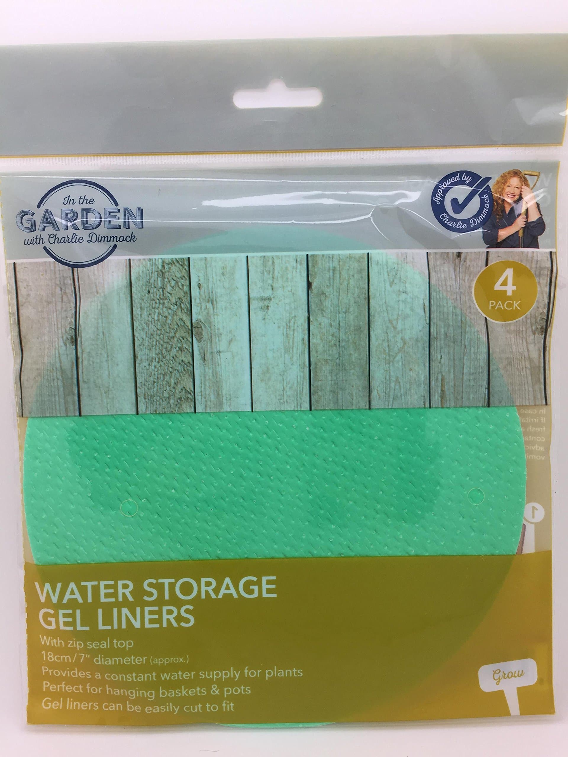 4 WATER STORAGE GEL LINERS HANGING BASKETS POT POTS