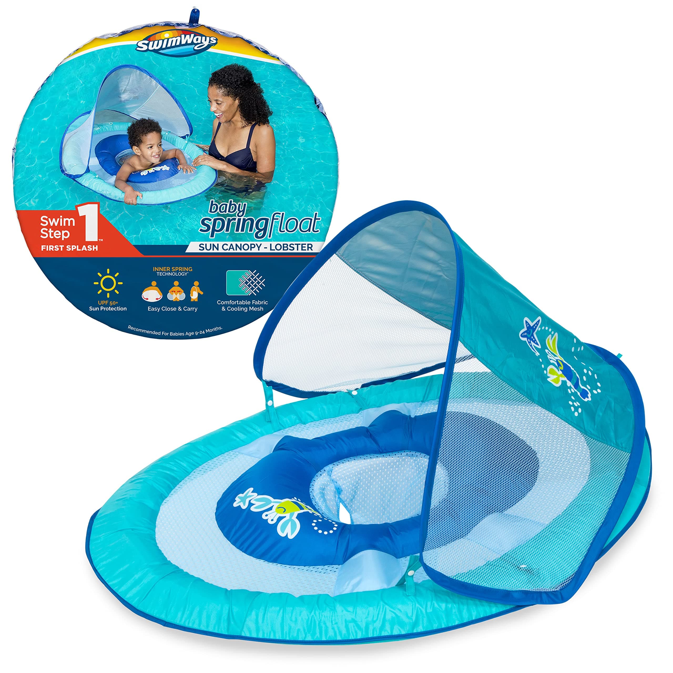 Swimways Sun Canopy Inflatable Baby Spring Float for Kids