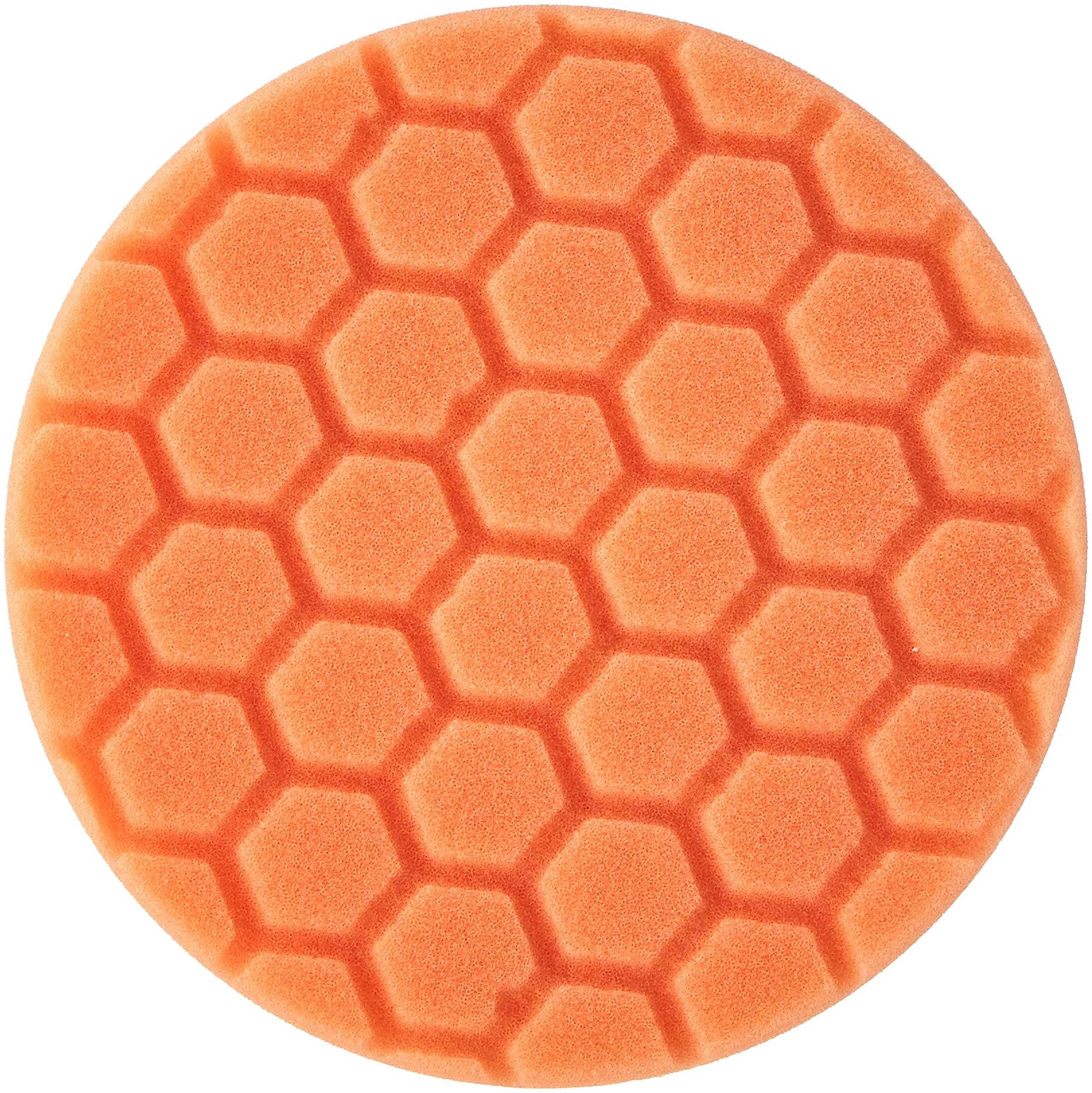 Chemical Guys BUFX_102_HEX5 Hex-Logic Medium-Heavy Cutting Pad, Orange, 5.5" Pad Made for 5" Backing Plates, 1 Pad Included