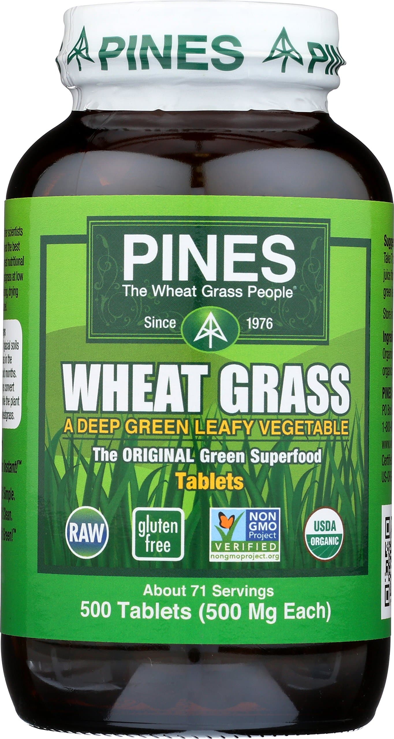 Organic Wheat Grass, 500 Count Tablets