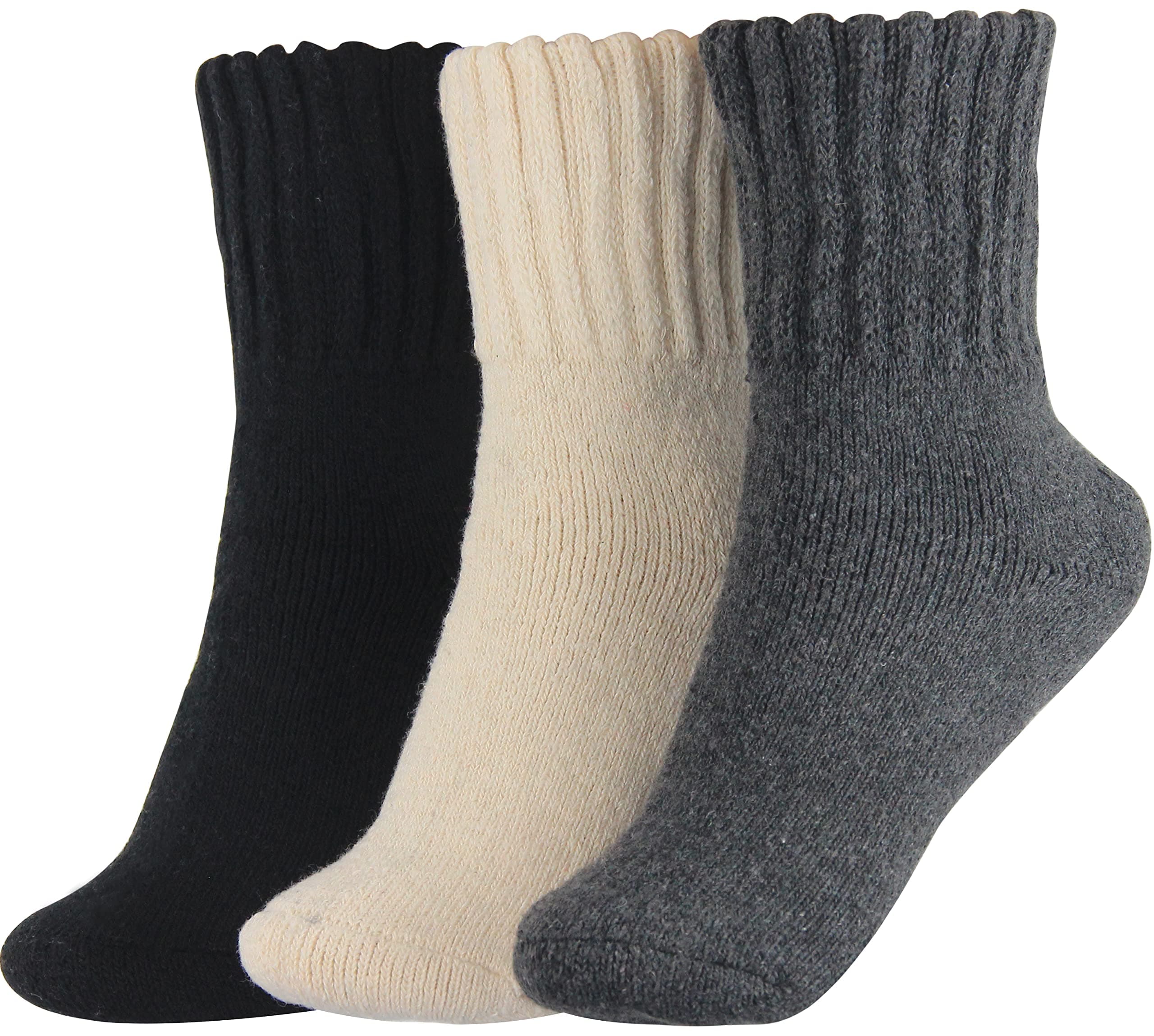 BenSorts Women's Winter Solid Socks Thick Warm Cozy Crew Socks