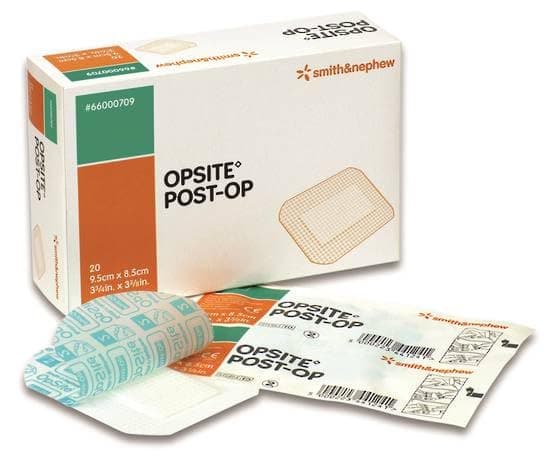 Smith and Nephew Opsite Post op WaterProof Pad dressing Size - 9.5cm x 8.5cm - pack of 10 pcs