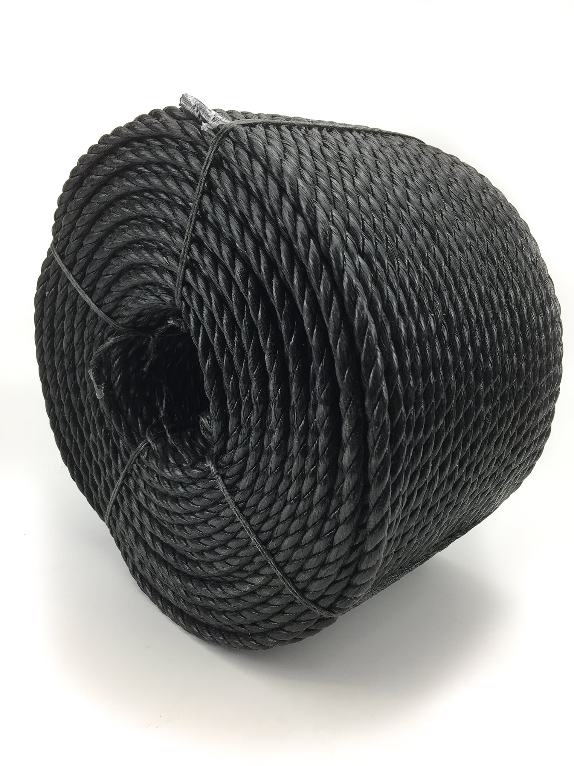12mm Black Polypropylene Rope x 20 Metres, Load Securing Boat Fishing Camping - RopeServices UK