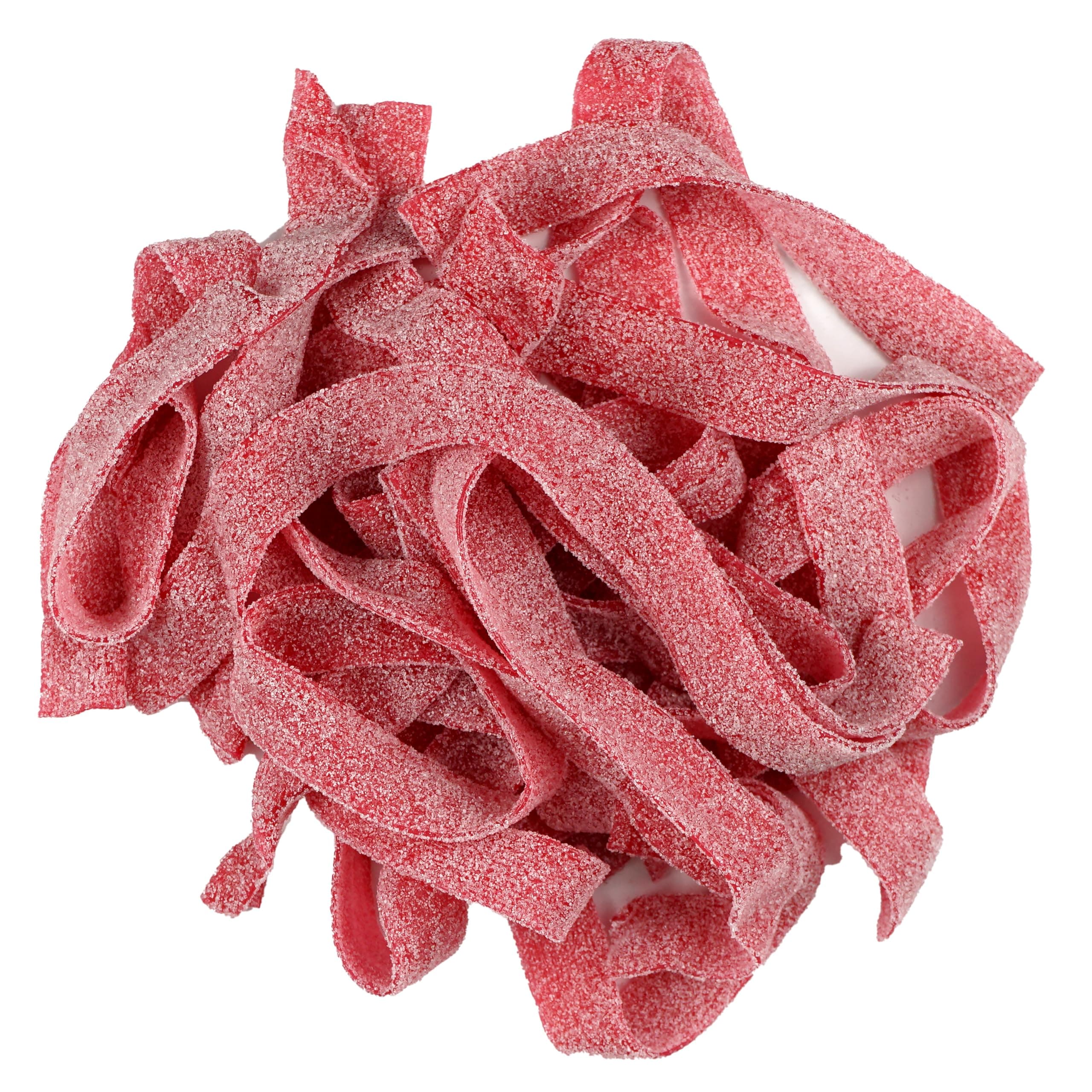 Cherry Sour Belts, 1 Pound Bulk Bag, The Hampton Popcorn & Candy Company