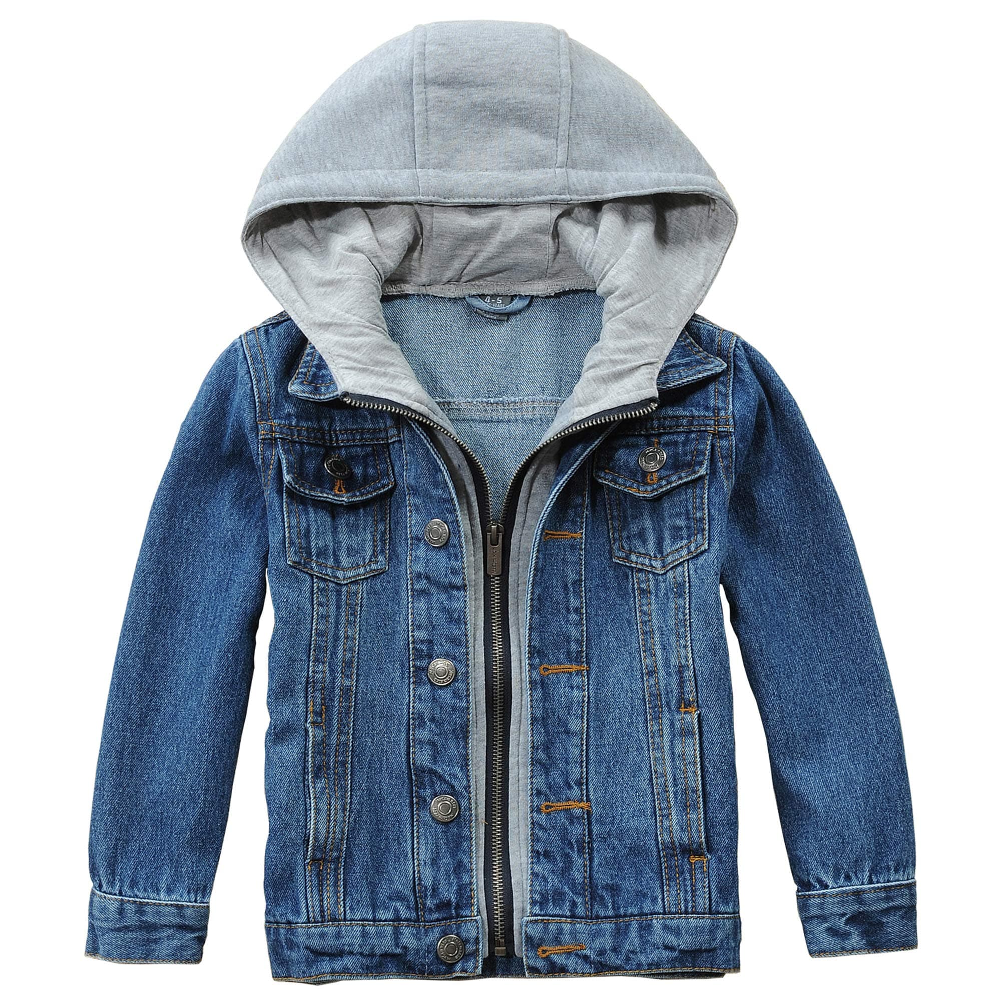 Boys' Denim Jacket Outerwear, 12M-14 Years