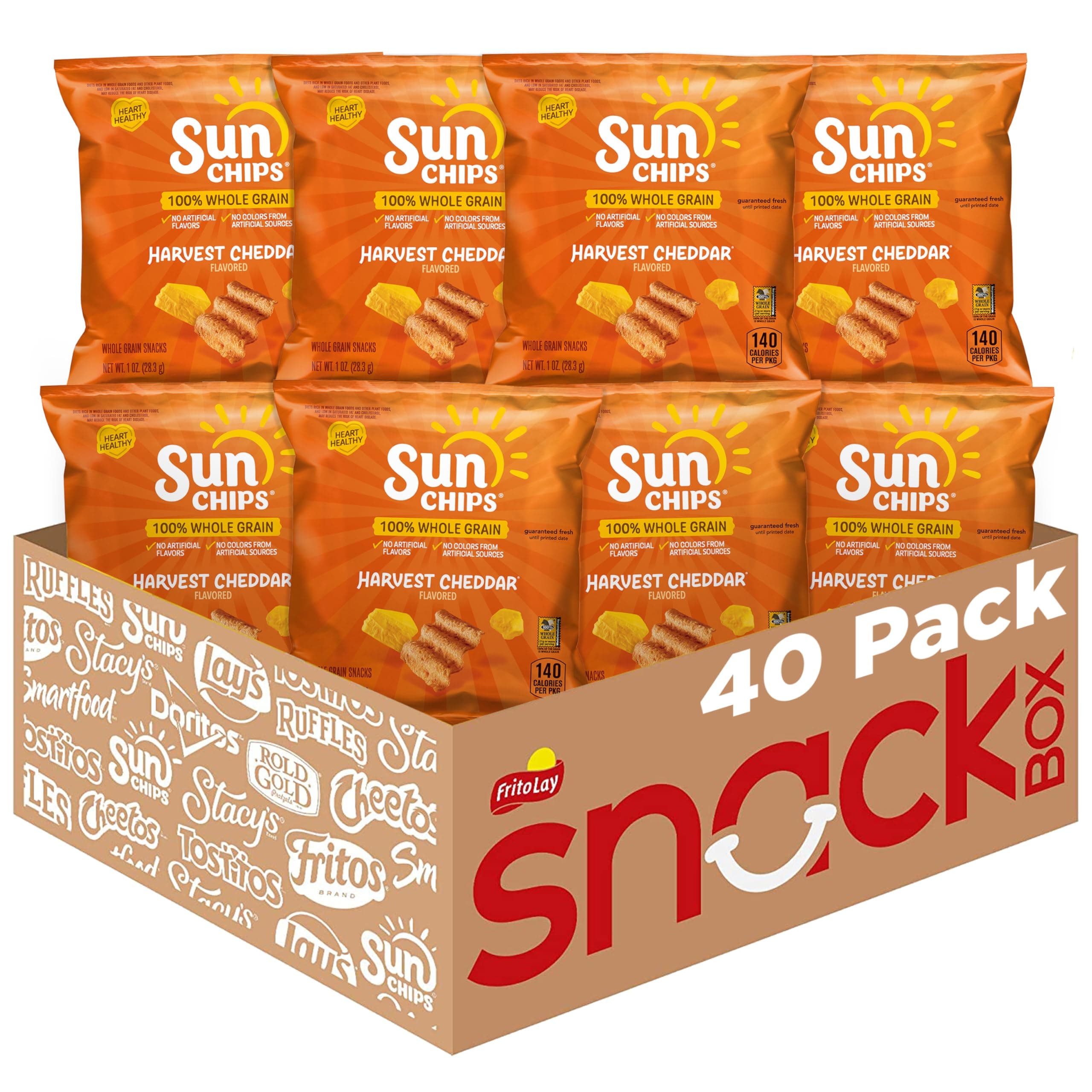 Sunchips Multigrain, Cheddar Harvest, 40 Count