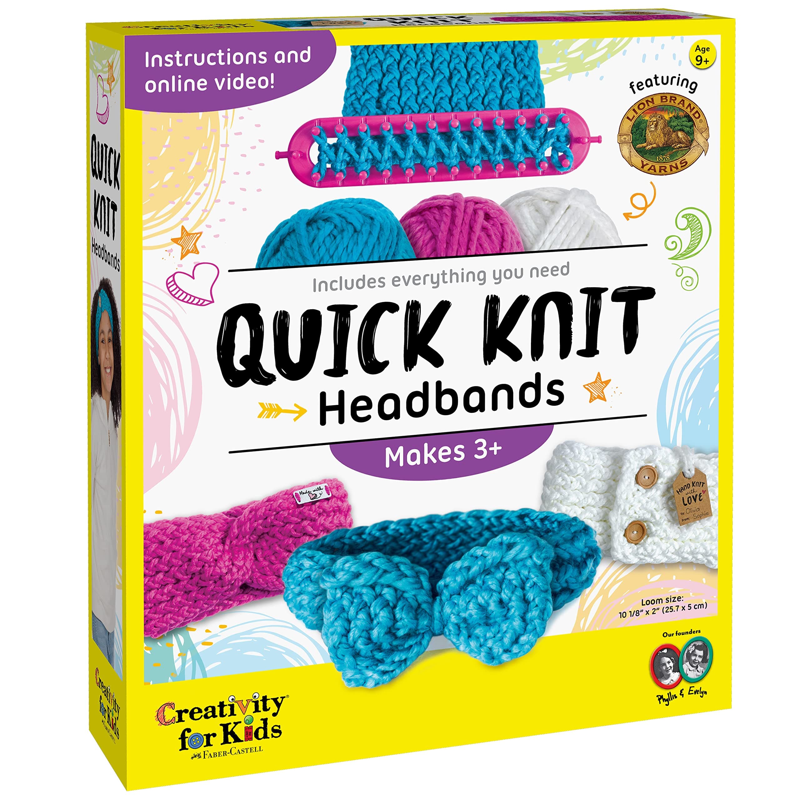 Creativity for Kids Quick Knit Headband Making Kit - Kids Knitting Kit for Beginners - DIY Projects for Kids (Ages 9+)