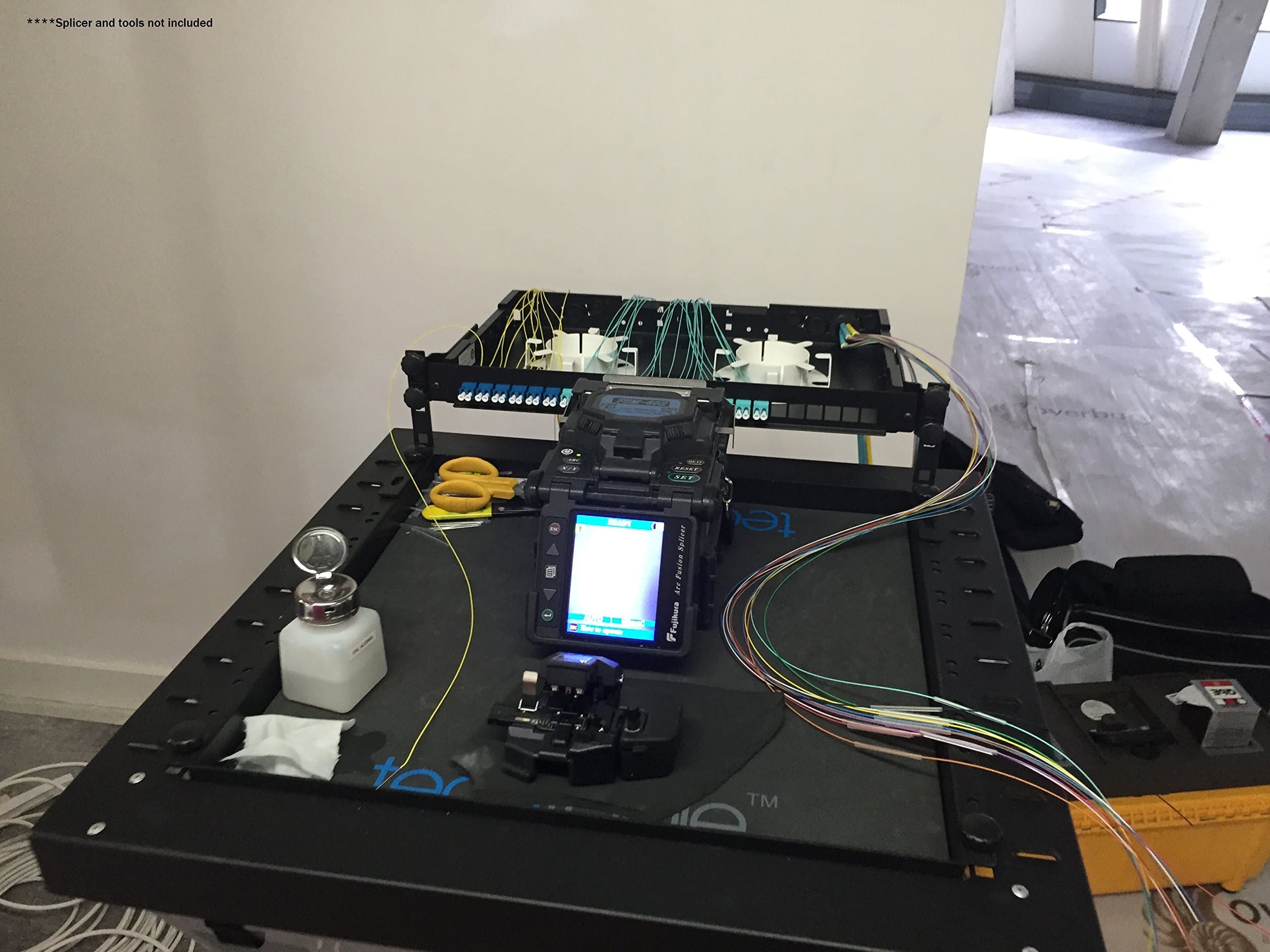 Portable Work Table for Fiber Optic Splicing and Copper Patch Panel Termination (Complete Kit with Bag)