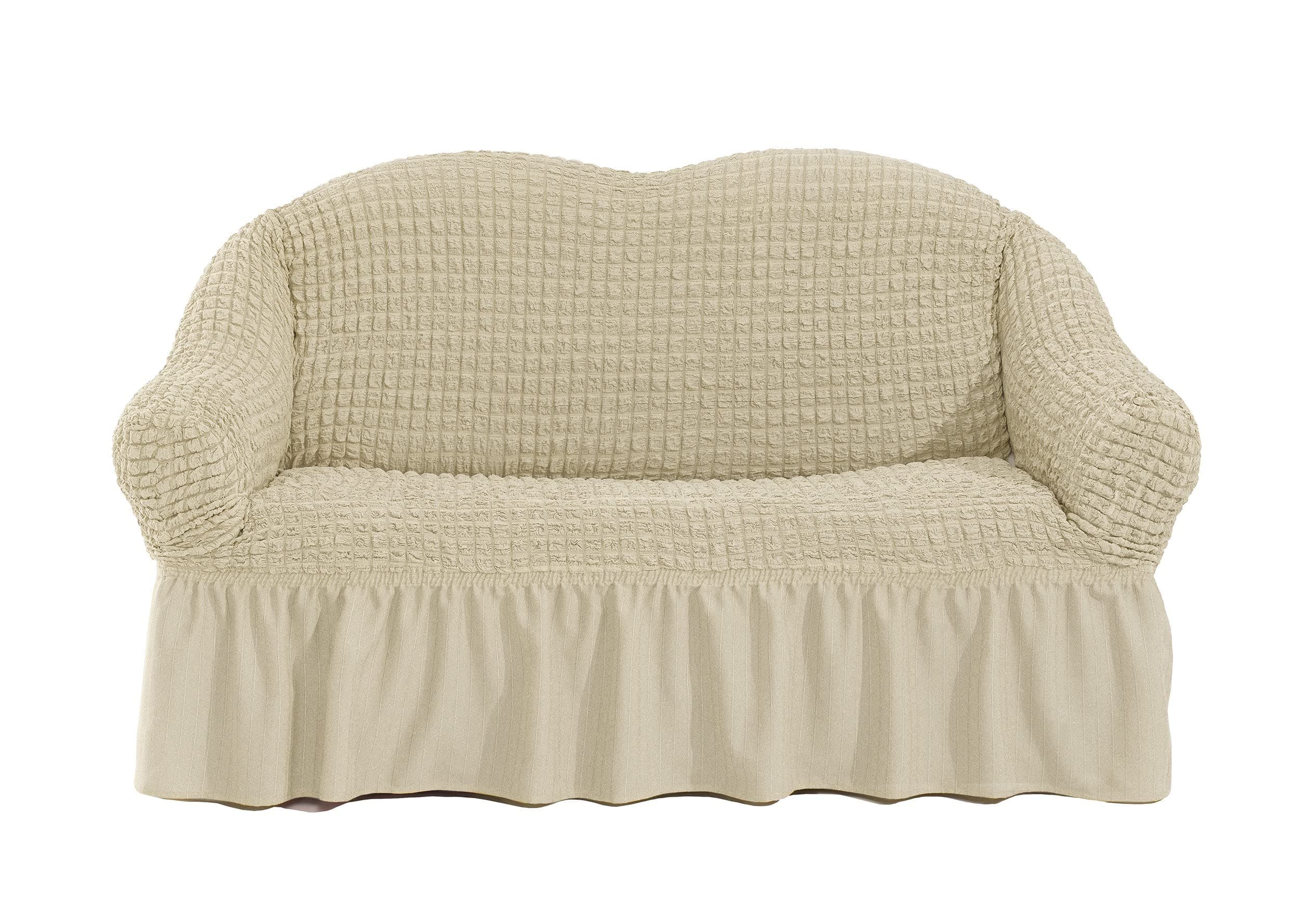 Fabienne Two Seater Sofa Cover, Beige Camel