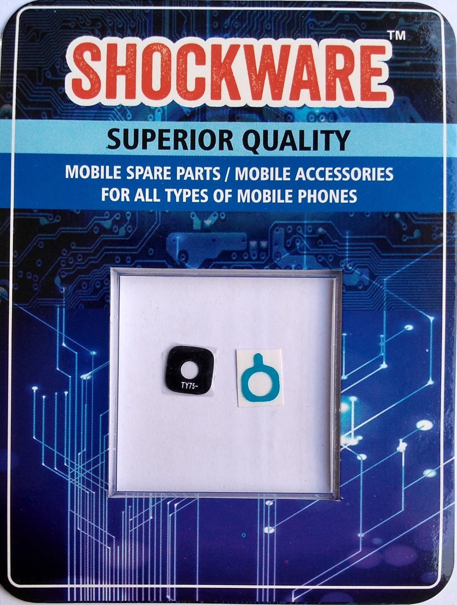 SHOCKWARE® Compatible for Samsung Galaxy J7 J5 J3 (2015) Back Rear Camera Glass Lens with Adhesive Sticker Replacement Part (Glass Material Not Plastic)