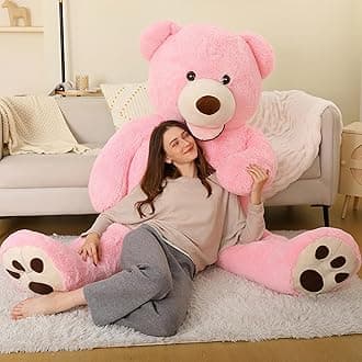 Giant Teddy Bear Plush 6ft, Life Size Huge Pink Teddy Bears for Girlfriend, 6 Foot Large Big Stuffed Animal Gifts for Wife, Lover on Valentines, Anniversary, Birthday