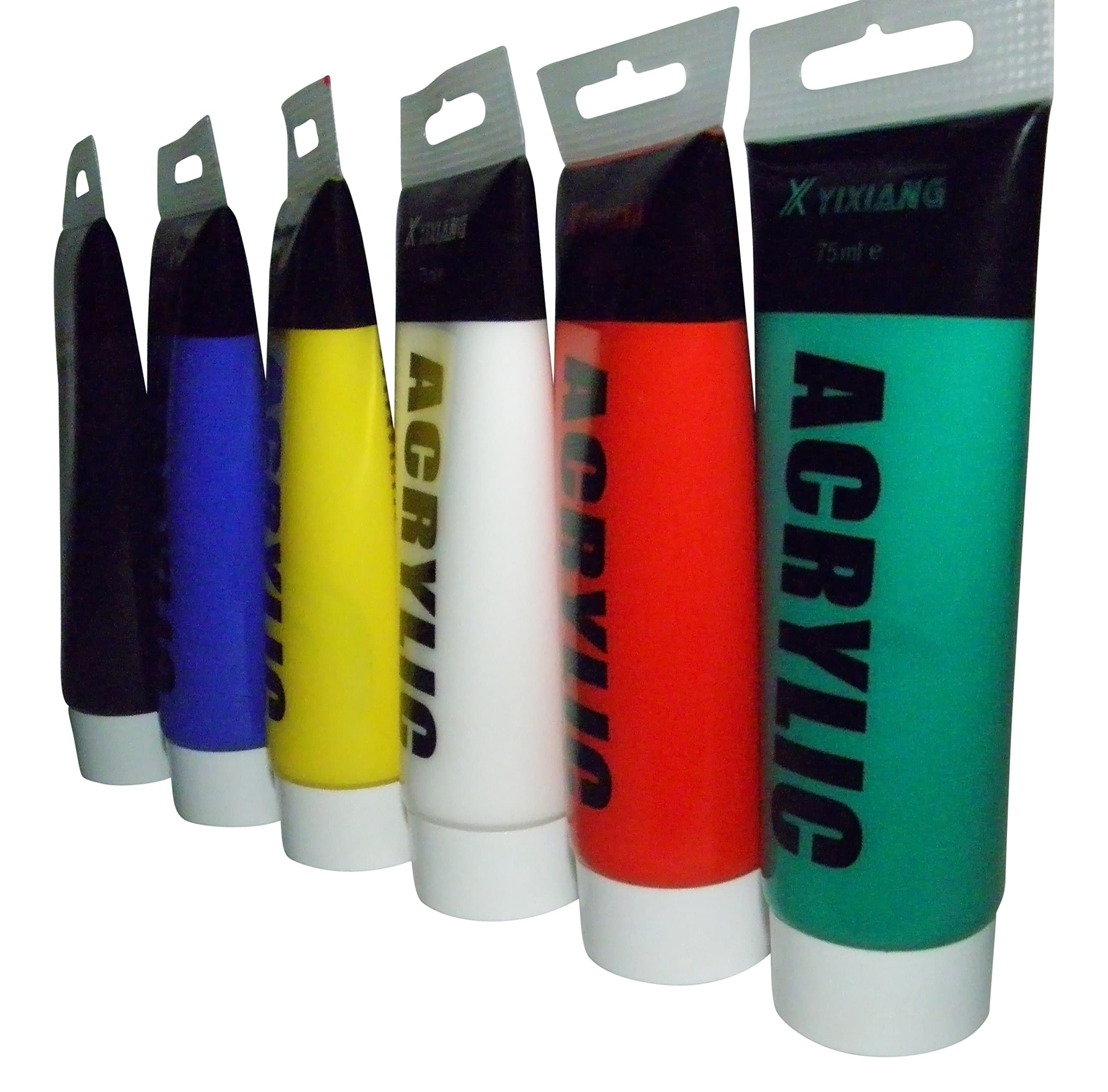 Acrylic Paint Set for Artists & Students by Nahanna. Create Arts & Crafts Masterpieces with a Touch of Vibrant Color - 6x75ml tubes - Use on Canvas, Paper, Fabric & Wood - Dilute for Watercolors - Add this great addition to your painting supplies!