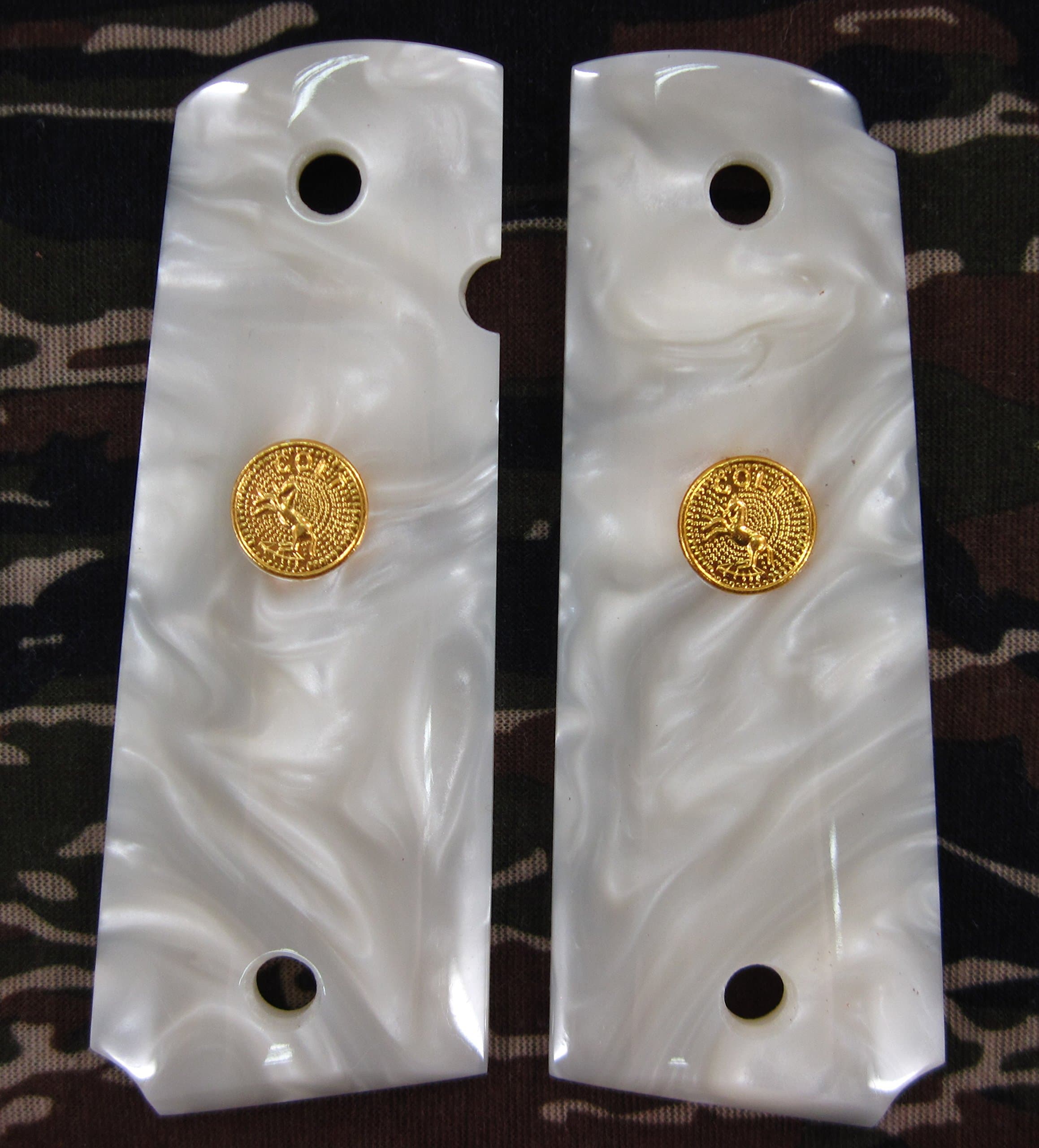 Colt 1911 White Pearl Grips