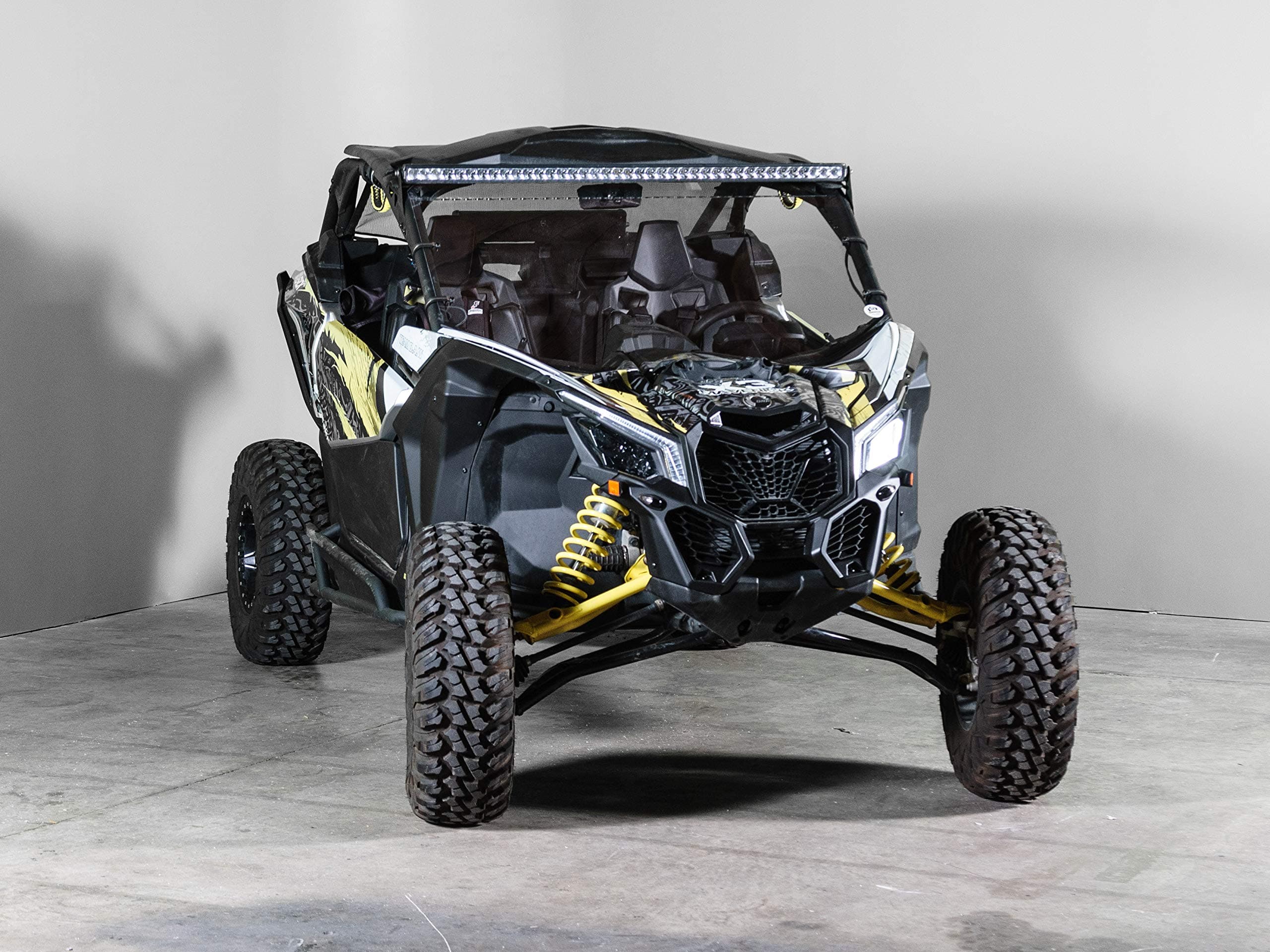 Compatible with Maverick X3 No Intrusion Full UTV Windshield 1/4" Scratch Resistant - Made in the USA!.