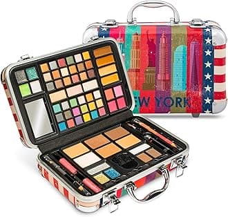 Vokai Makeup Kit Gift Set - 41 Eye Shadows, 7 Body Glitters, 1 Lip Liner Pencil, 1 Lipsticks, 4 Blushs, Eye liner pencil, 5 Concealers, 2 Lip Gloss, 5 Bronzers, Mirror