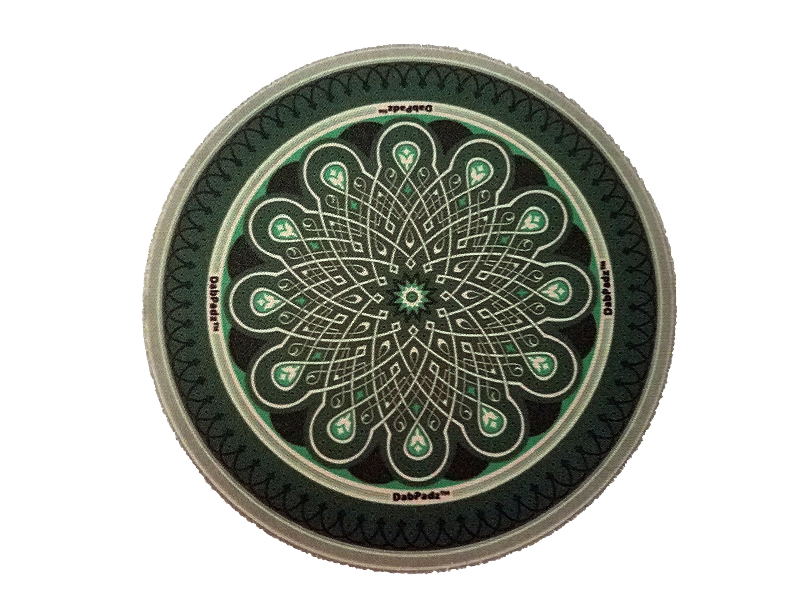 5" Green Mandala Round Dab Pad Rig Mat