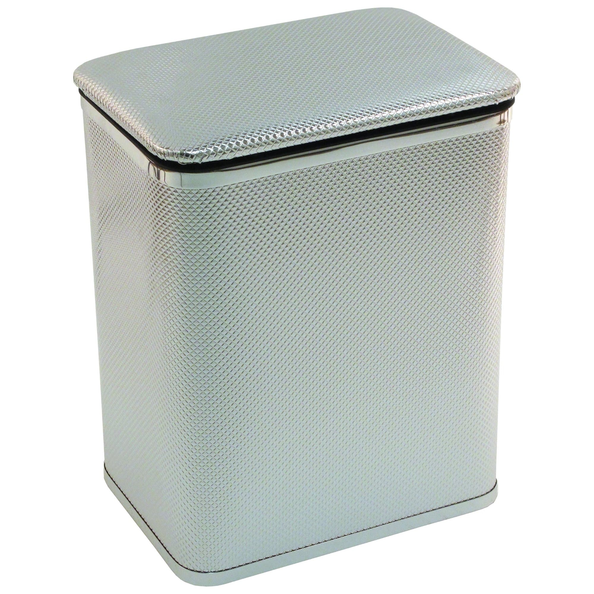 REDMON Bath Jewelry Diamond Pattern Nursery Hamper, Silver/Silver, 24 Piece