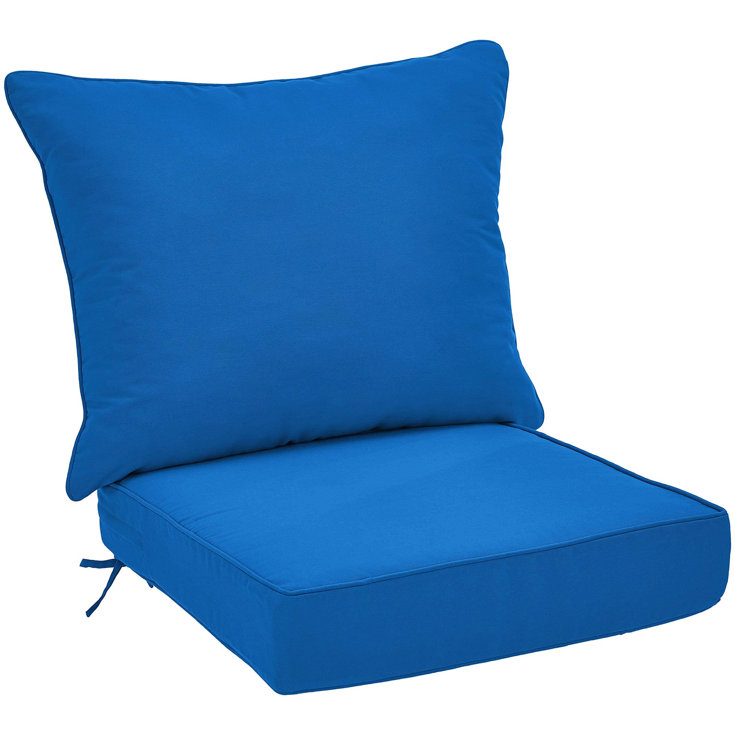 Amazon BasicsDeep Seat Patio Seat And Back Cushion- Blue