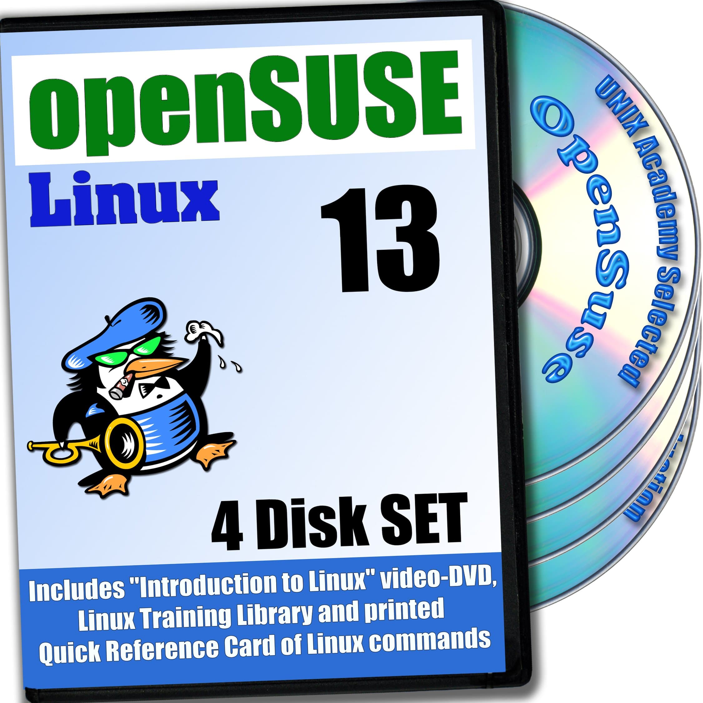 OpenSUSE 13.2 Linux, 4-disks DVD Installation and Reference Set
