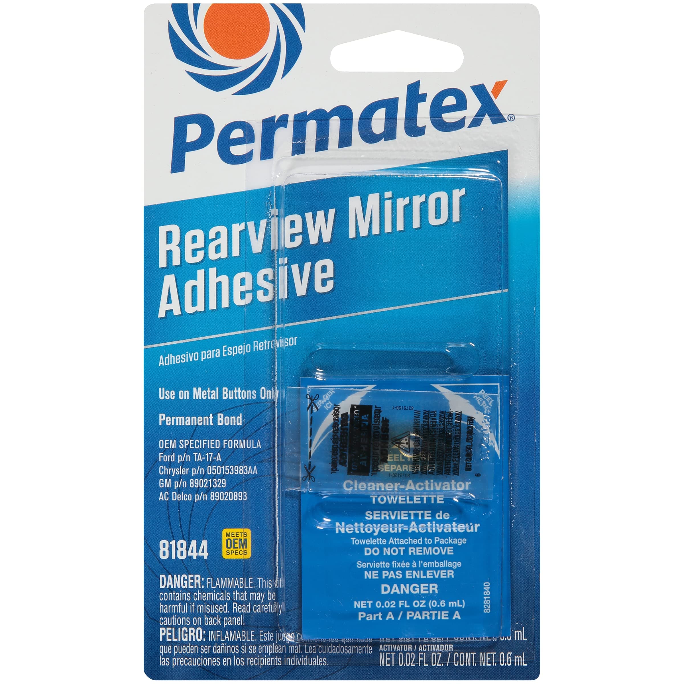 Permatex 81844 3 Oz Rear View Mirror Adhesive