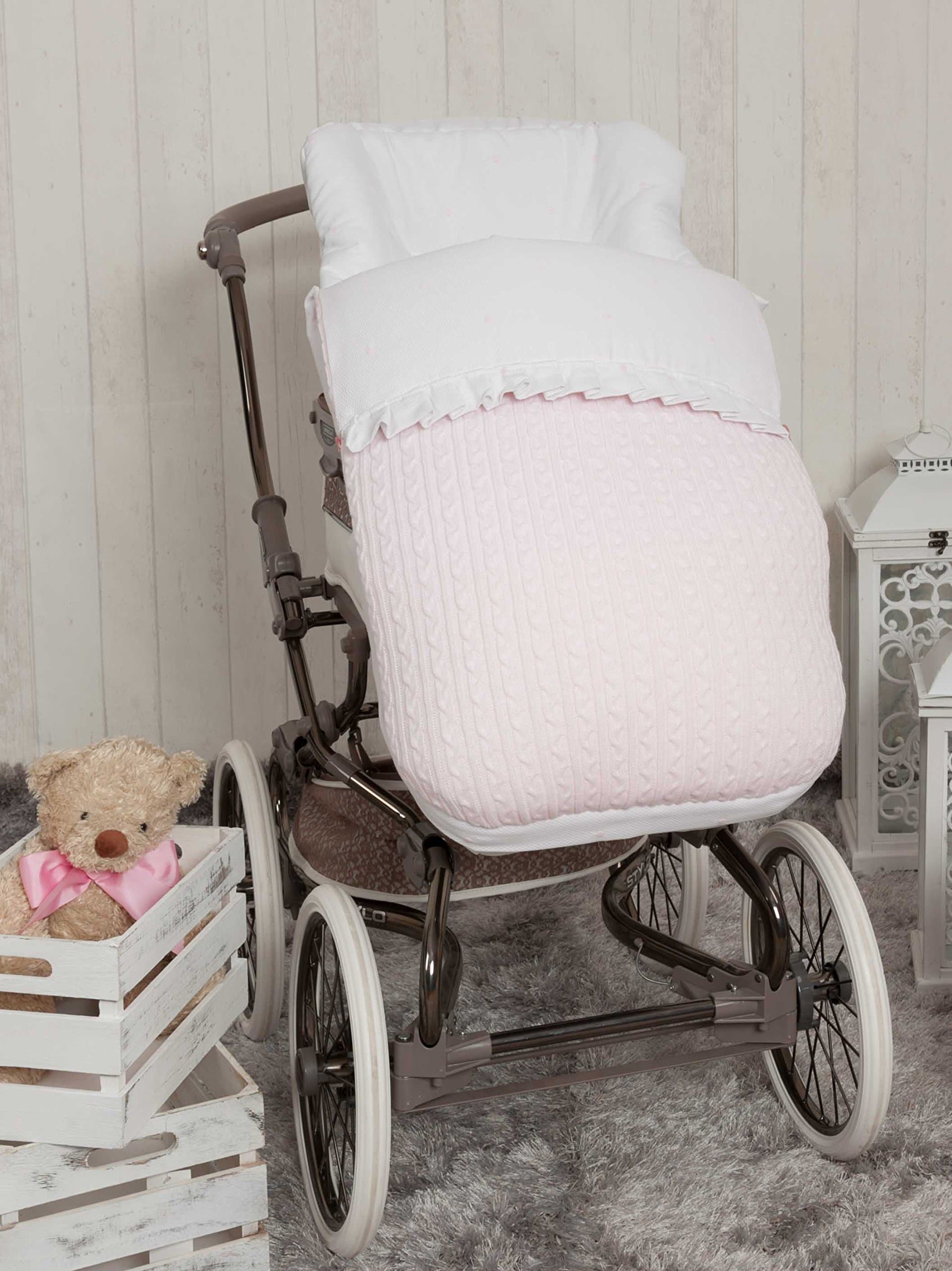 Babyline Pompones Buggy Sleeping Bag pink