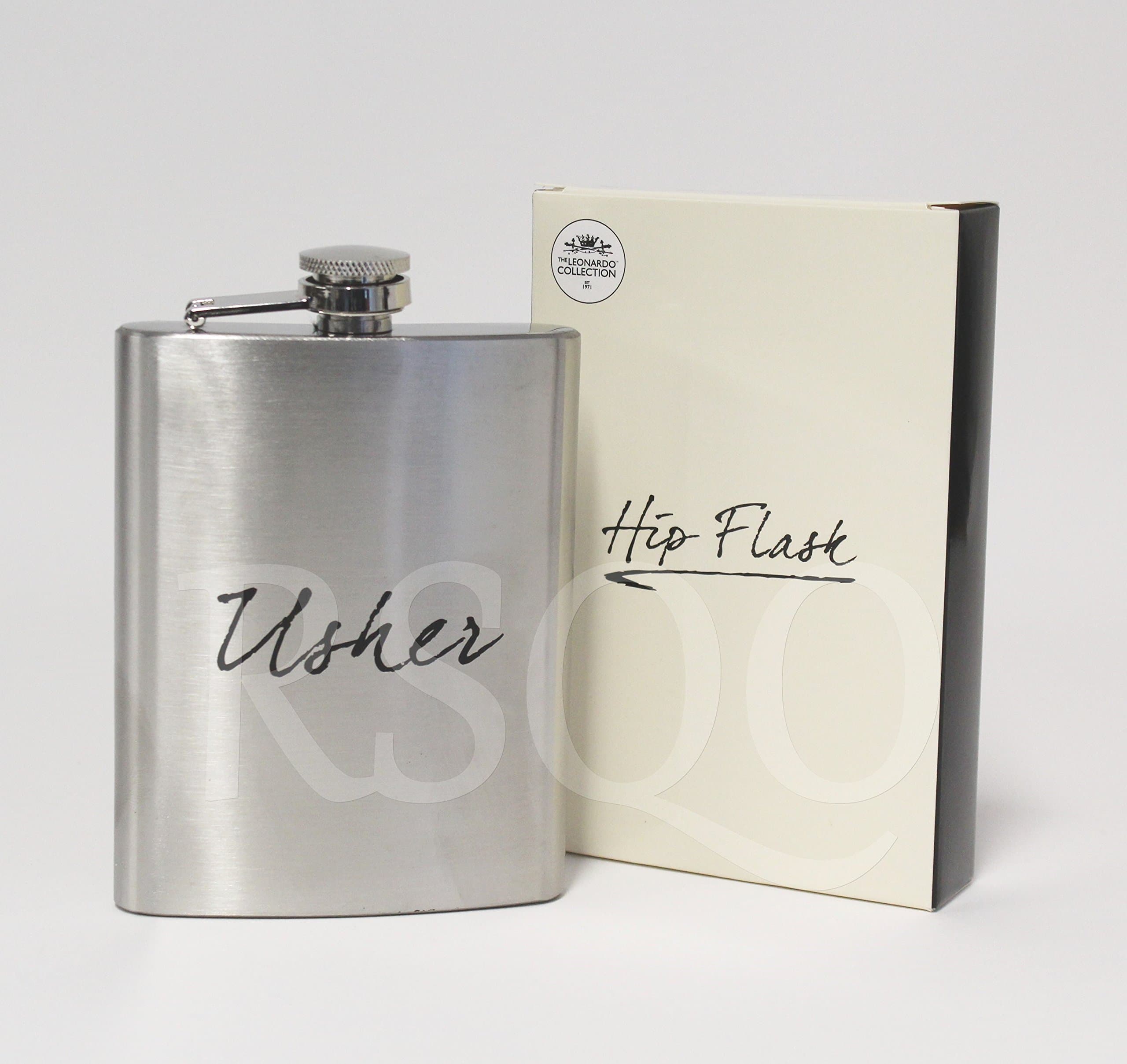 "Usher" Silver Aluminium Keepsake Hip Flask - Wedding Favour