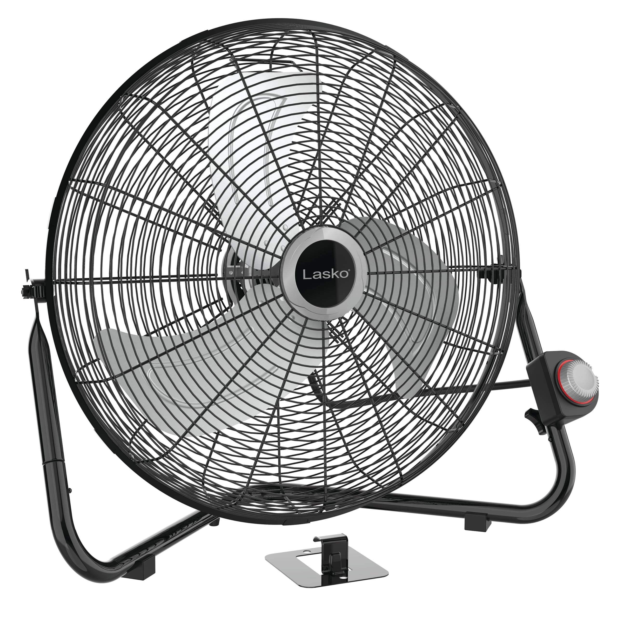 Lasko 20" Black High Velocity Wall Mount Fan with Pivoting Head - 3 Speeds, Ideal Wall Mount Fan or Floor Fans for Home, Garage, Attic, 2264QM