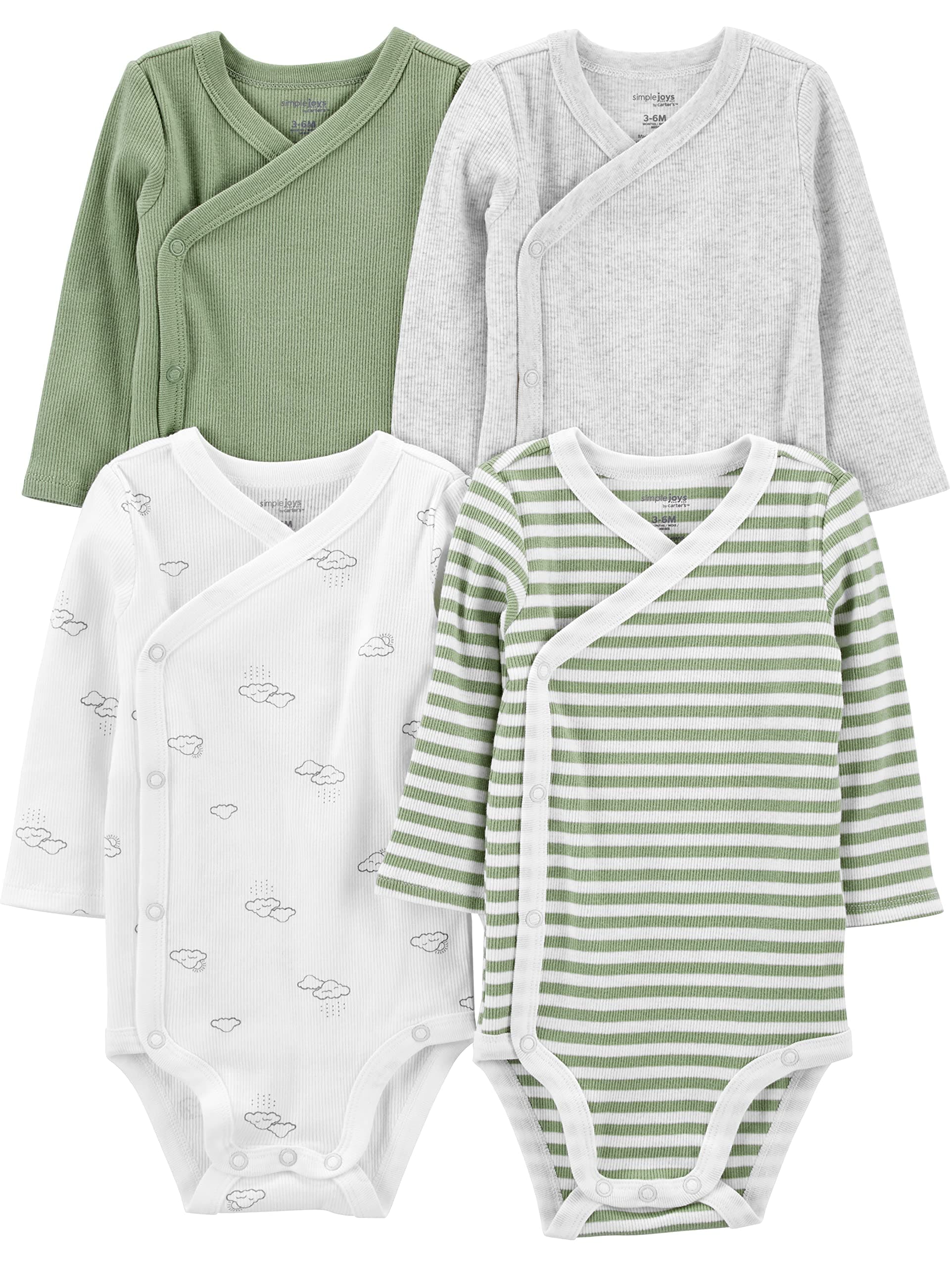 Simple Joys by Carter's unisex-baby 4-pack Side Snap Bodysuit