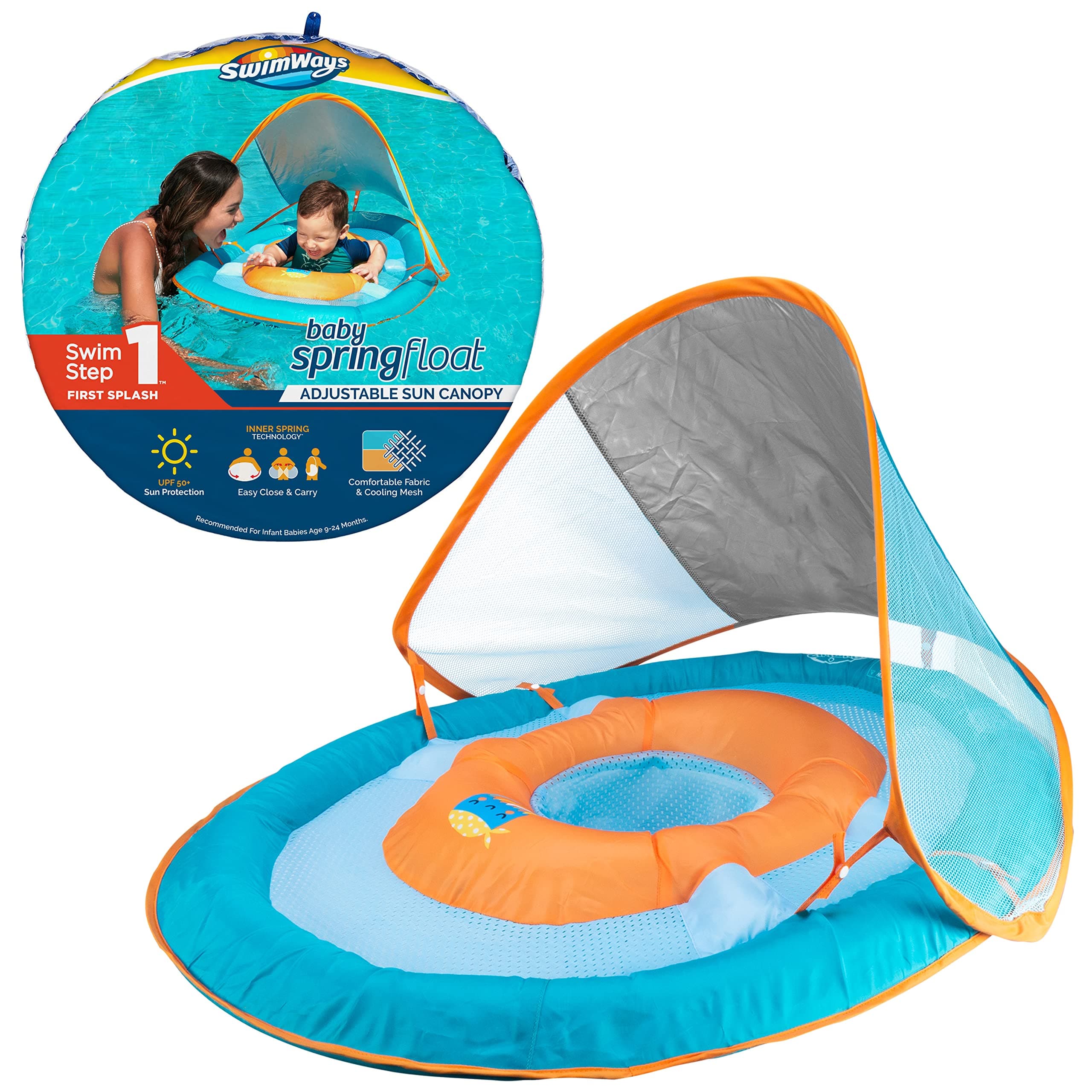 SwimWays Baby Spring Float Sun Canopy - Colors May Vary