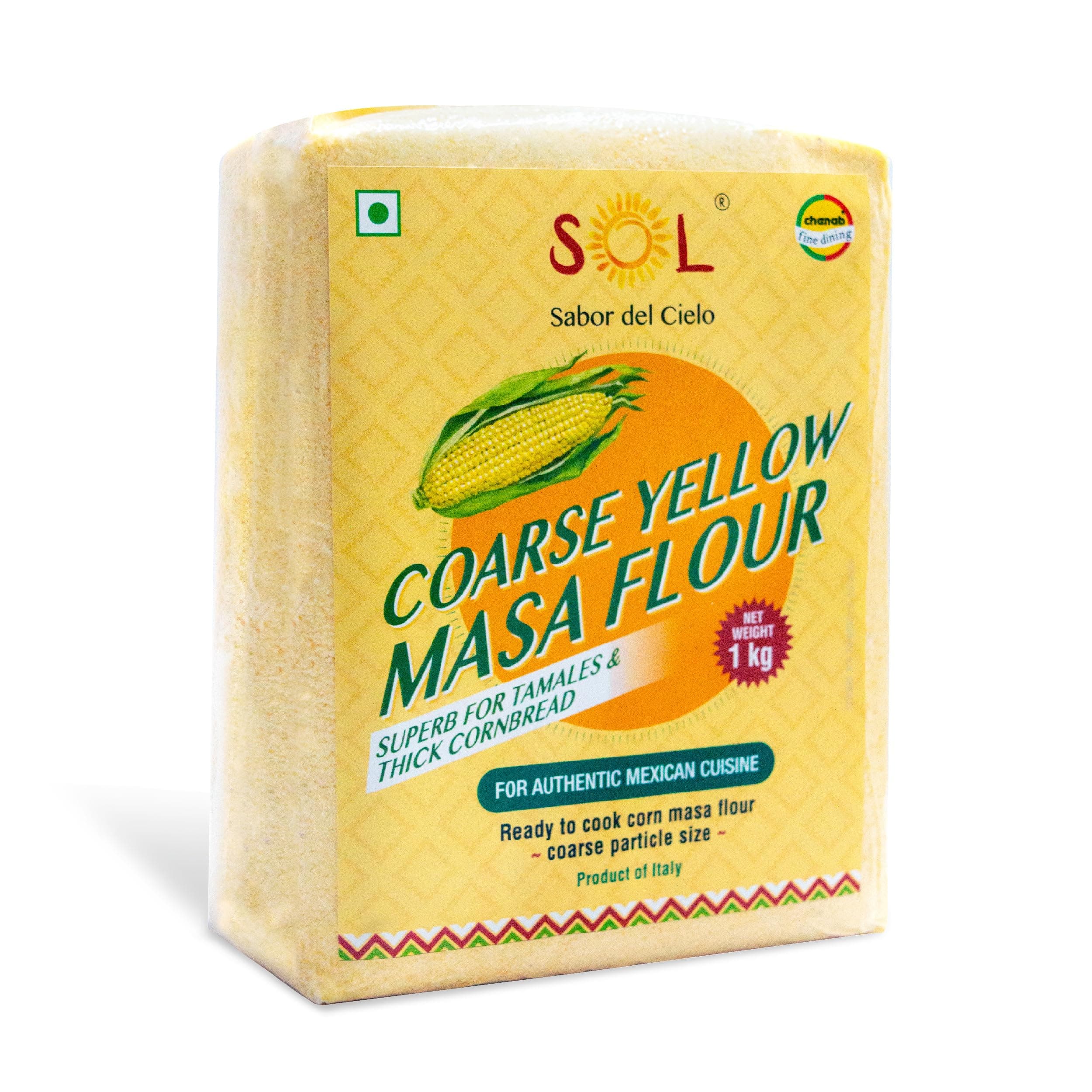 Sol Yellow Corn Masa Flour Coarse, 1kg